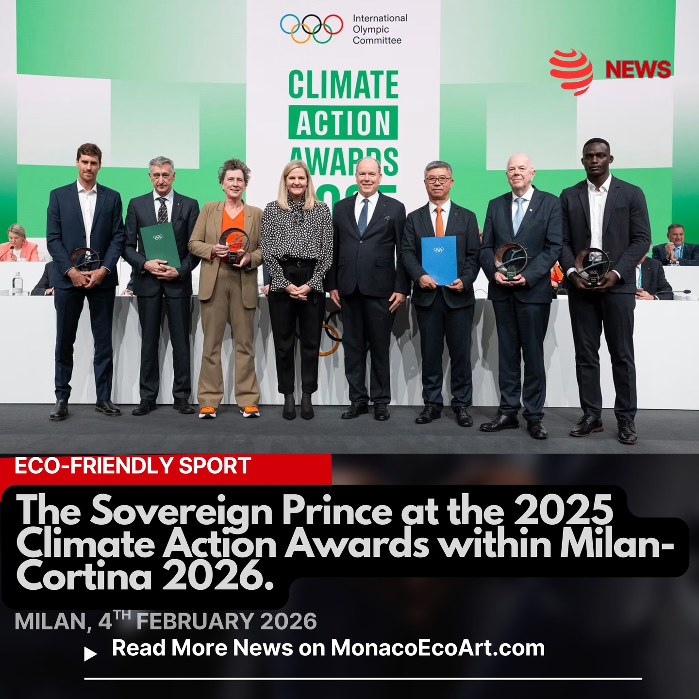 ✒🇲🇨 MONACŒCOART®
🎖️🏒🏉ECO-FRIENDLY SPORT
NEWS FROM: Olympic and Paralympic Winter Games ⛷️❄️
🇬🇧🇺🇸 The Sovereign Prince at the 2025 Climate Action Awards within Milan-Cortina 2026 - Olympic and Paralympic Winter Games.
🇫🇷 Le Prince Souverain aux Climate Action Awards 2025 dans le cadre des Jeux Olympiques et Paralympiques d’Hiver Milan-Cortina 2026.
🇮🇹Il Principe Sovrano ai Climate Action Awards 2025 nell'ambito dei Giochi Olimpici e Paralimpici Invernali Milano-Cortina 2026.
🇪🇸 El Príncipe Soberano en los Climate Action Awards 2025 en el marco de los Juegos Olímpicos y Paralímpicos de Invierno Milán-Cortina 2026.
Read the full text of the article at: www.monacoecoart.com
#action #climate #mitigation #economy #energy #sport #efficiency #sustainable #mobility #challenge #carbon #footprint #sustainability #circular #plasticfree #awards #adaptation #winter #impact #milano #cortina #2026 📸 © @iocofficial @milanocortina2026 @olimpiadimilanocortina2026 @winter.olympics.milano2026 @officialkirstycoventry @palaisprincierdemonaco @hugo.inglis @highimpactathletes @_yokooh @coe_es @biathlonworld - Contents and Layout: © MonacoEcoArt.com