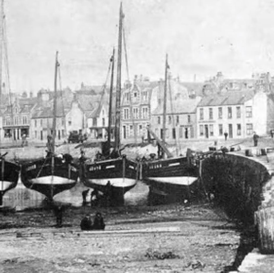 Ships on the hard in historic Macduff photo