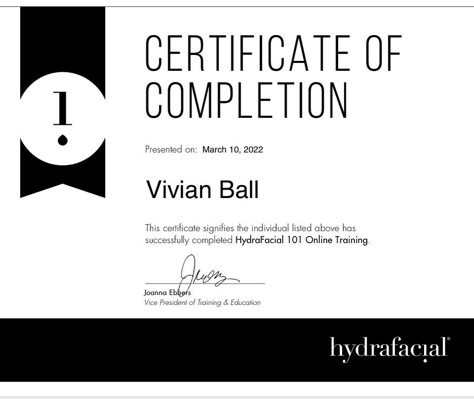 ~Happy to announce that I am now Certified in doing HydraFacials! 🤩🙌🏽#esthetics #hydrafacial #2022 #educatedqueen