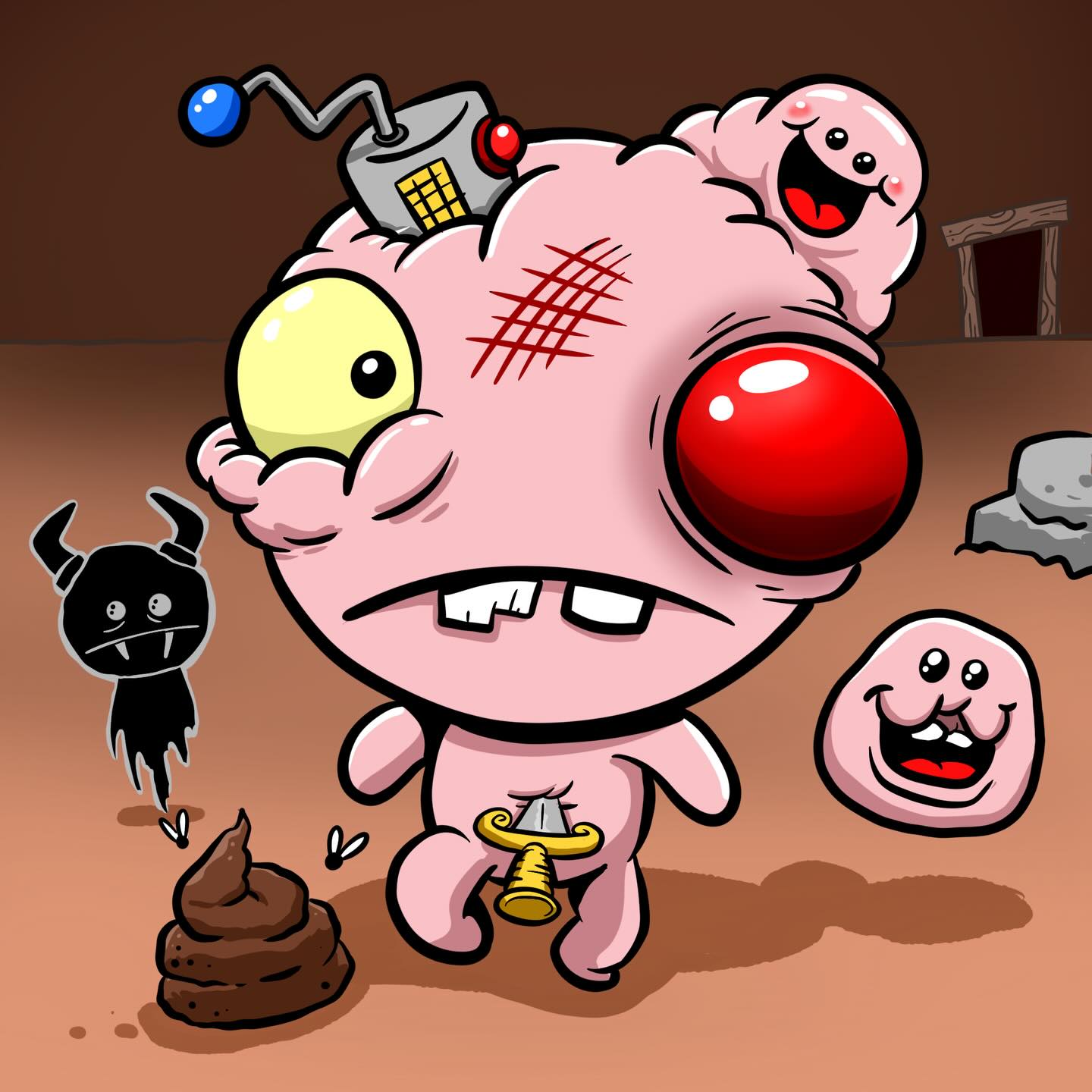 I’ve fallen hard into the Dungeon of ‘The Binding of Isaac’ again. The quick play and utterly fouls demented way each run plays out is tickling me at the moment. Not for everyone but definitely for me
#bindingofisaac #games #switch #digitalart #procreate