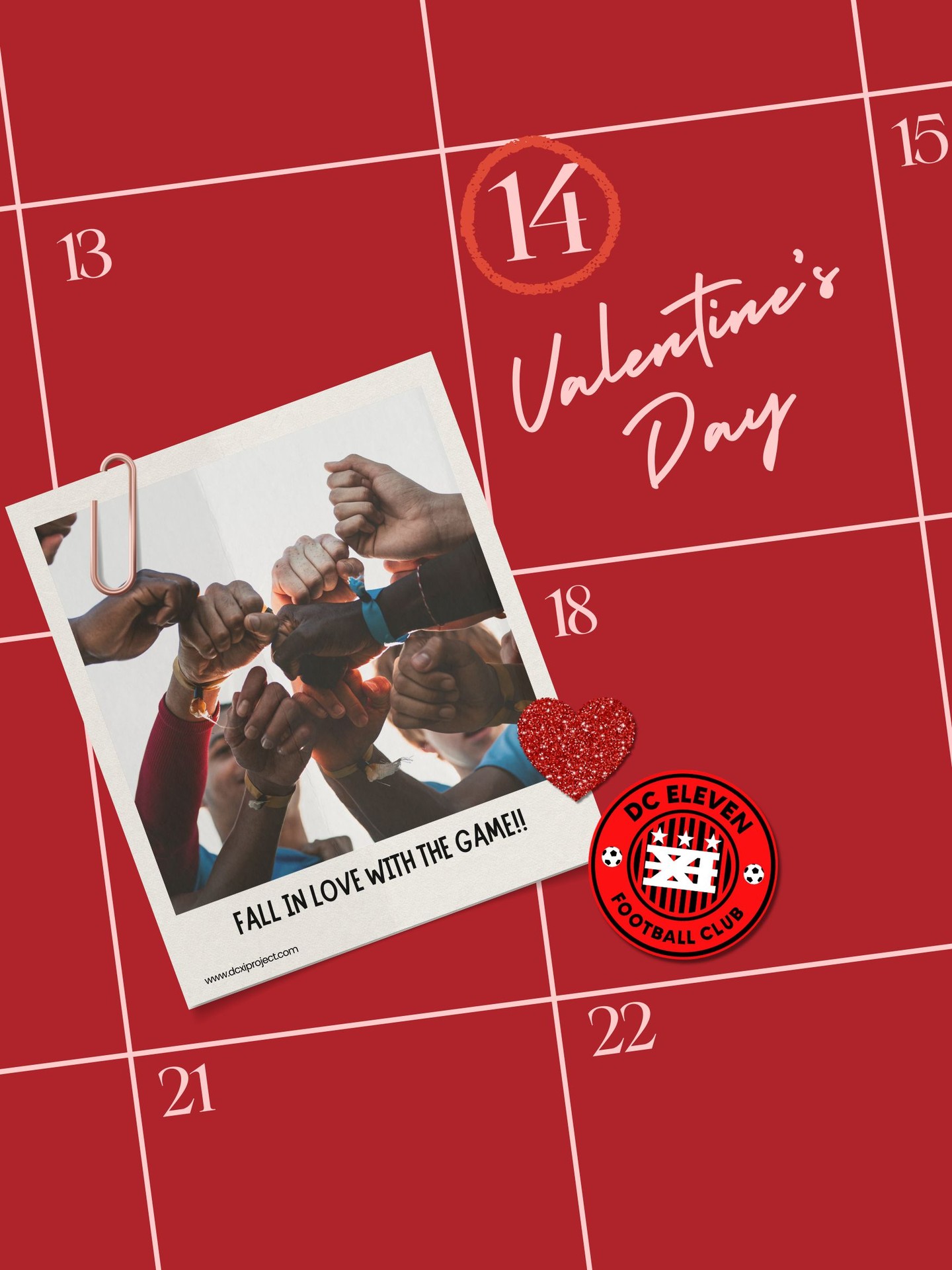 More than a sport. It’s our greatest passion. ❤️⚽️
ㅤ
On Valentine’s Day, we celebrate the only thing that makes our hearts race for 90 minutes straight: The Beautiful Game. From the early morning sessions to the late-night tournament wins, our love for the pitch only grows stronger every day.
ㅤ
To our players: Keep chasing that passion. To our coaches and parents: Thank you for nurturing the love for this game.
ㅤ
Happy Valentine’s Day to our entire DCXI family!❤️⚽️
ㅤ
#LoveOfTheGame #DCXIAcademy #FootballPassion #SoccerLife #TheBeautifulGame