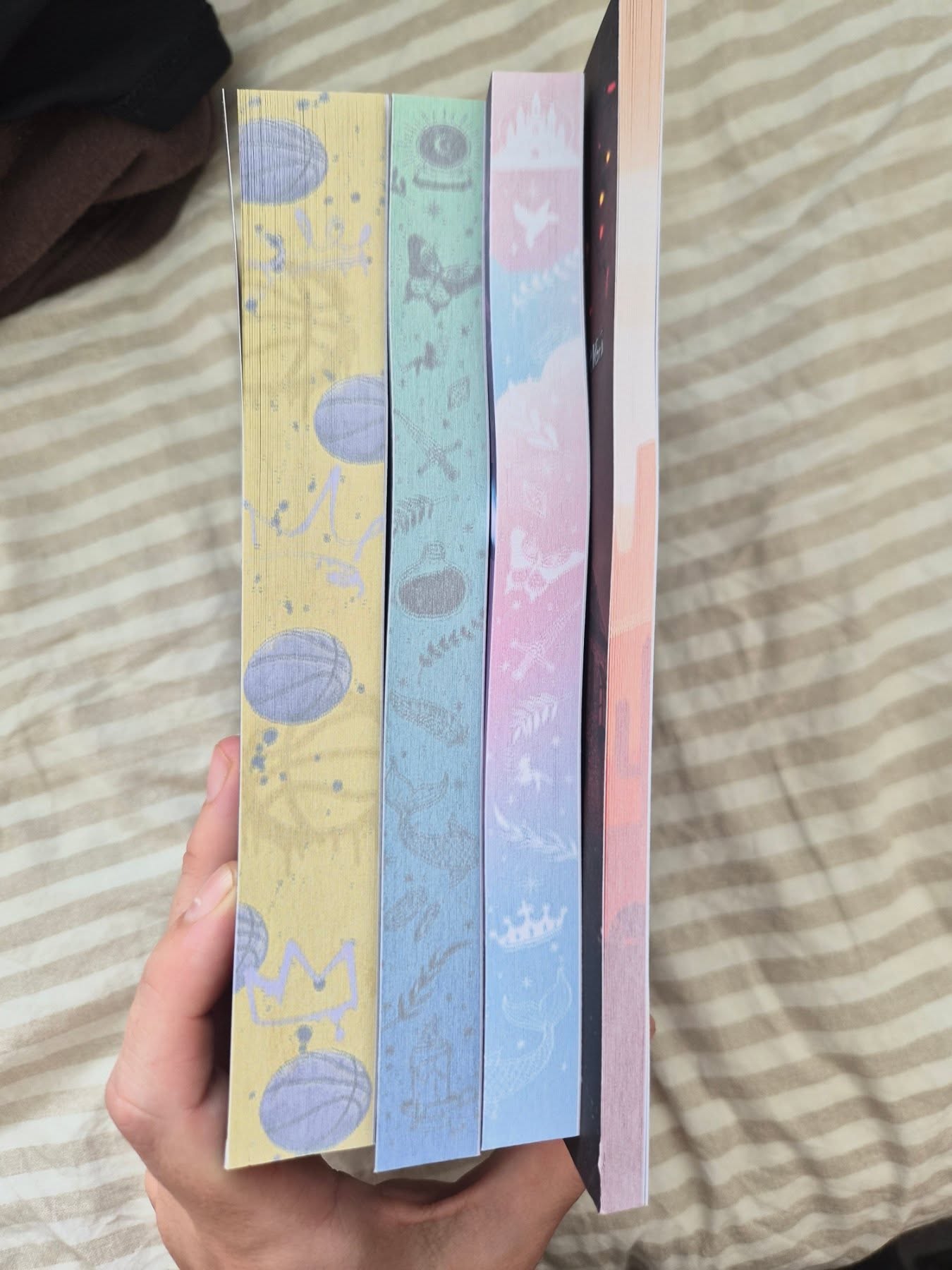 Ummm hello? How beautiful! These will be available at @bookfairaus from the 20th! #sprayededges #indieauthor