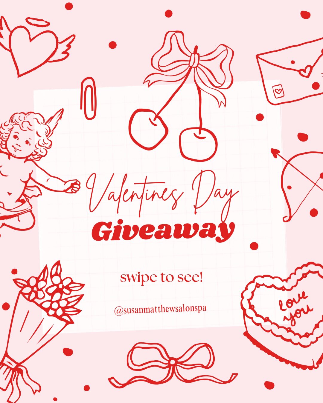 💌🌹GIVEAWAY ALERT!💋❤️
Valentine’s Day is Saturday! We love a good pamper me giveaway 😍- included will be a 1 HOUR Swedish massage + face ice roller, brightening eye patches and a super cute makeup bag. We are selecting TWO WINNERS!!!
RULES🌹
1. Like this post
2. Follow our page
3. Tag some friends!
4. Share to your story!
GOODLUCK! Giveaway closes Friday night at 10. Winner will be announced 2/14 ♥️💋🌹💌❤️🔥