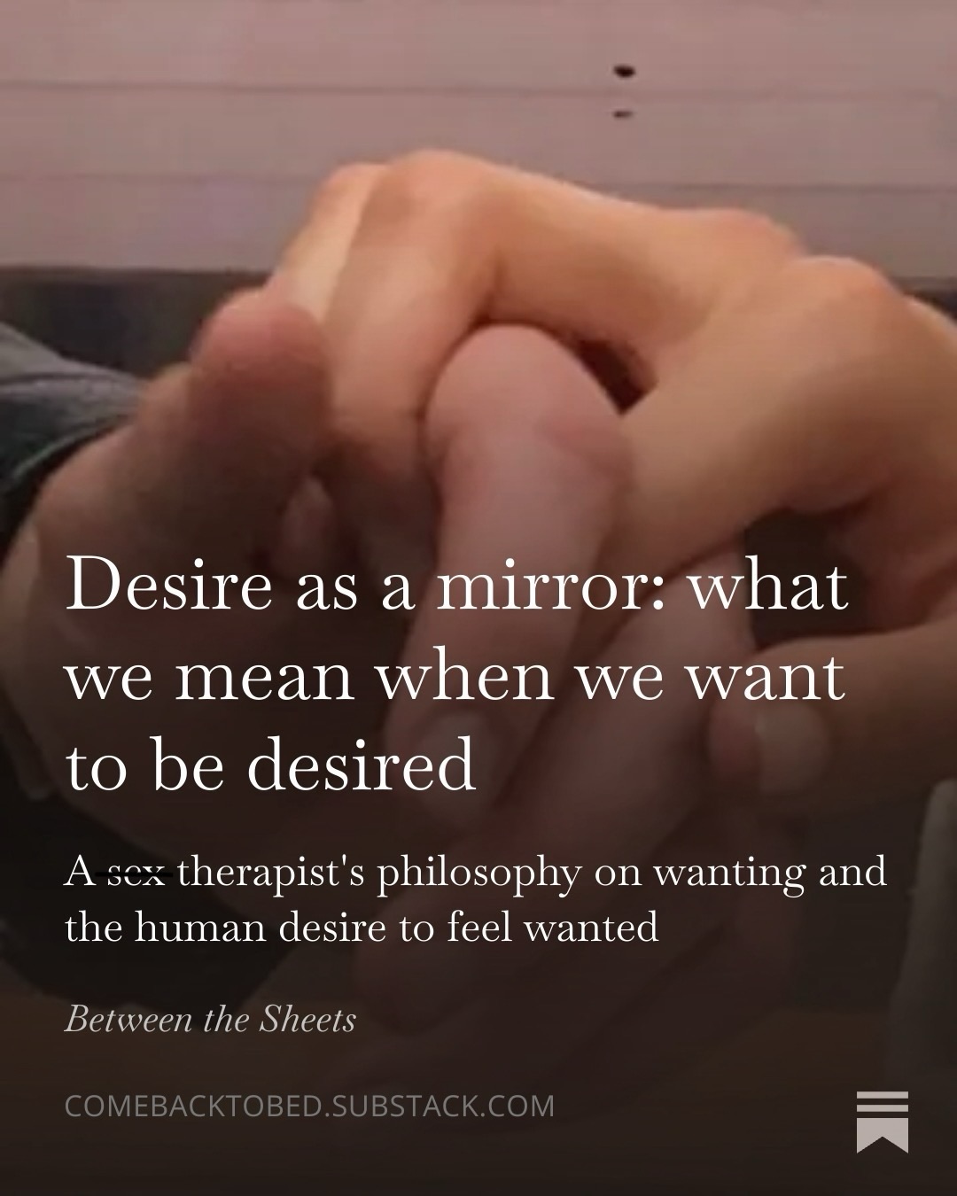 Thoroughly enjoying life over on Substack and letting my thoughts breathe 💌 This is the latest on wanting to be wanted and the roles we take on in relationships to be the person who is chased versus the person who chases
Subscribe for the uncensored versions right into your inbox yada yada