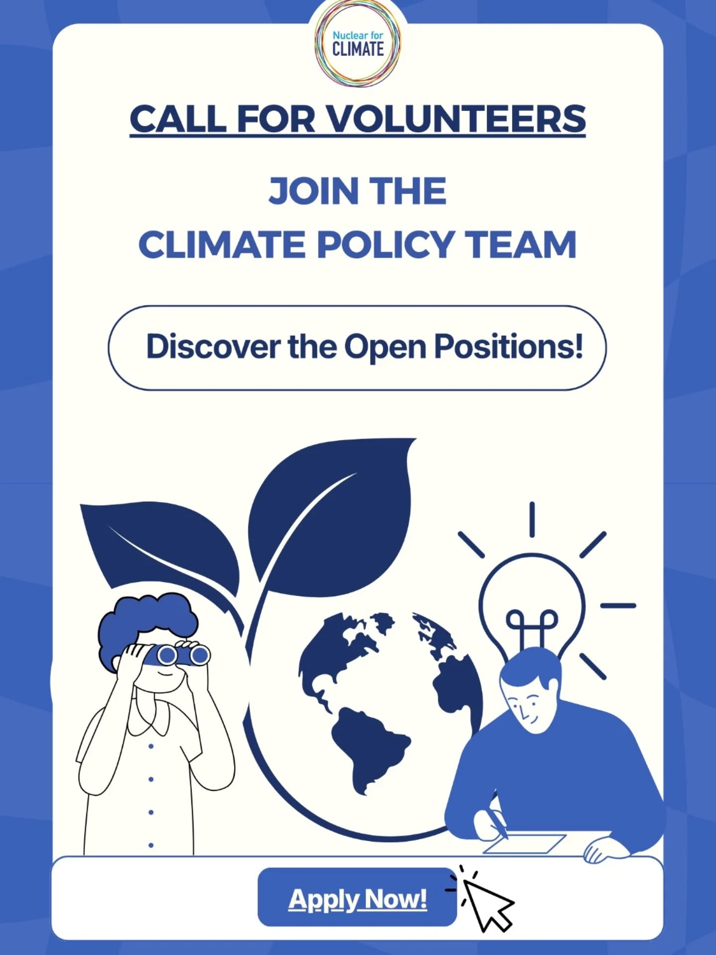 🌍 Join the Nuclear for Climate - Climate Policy Team for COP31 📑
🌱 Are you interested in climate policy, international negotiations, and youth engagement?
🎙️ Would you like to contribute to climate discussions within the UNFCCC process on the road to COP31 in Antalya 🇹🇷?
🤝 Nuclear for Climate is looking for volunteers to join its Climate Policy Team, supporting N4C’s engagement with international climate policy processes and youth platforms such as YOUNGO, SB64, and COY21.
🙋♀️🙋 The team helps shape N4C’s policy positions, supports youth participation, and coordinates climate policy work across the initiative — including contributions to the N4C Position Paper.
✨ Open volunteer positions include:
- Climate Policy Lead
- Climate Policy Support (2 positions)
📅 Application deadline: 15 February
👉 Apply now: link in bio
❓ Questions? Send us a DM!
#Nuclear4Climate #COP31 #ClimateAction #TogetherIsBetter #NetZeroNeedsNuclear
