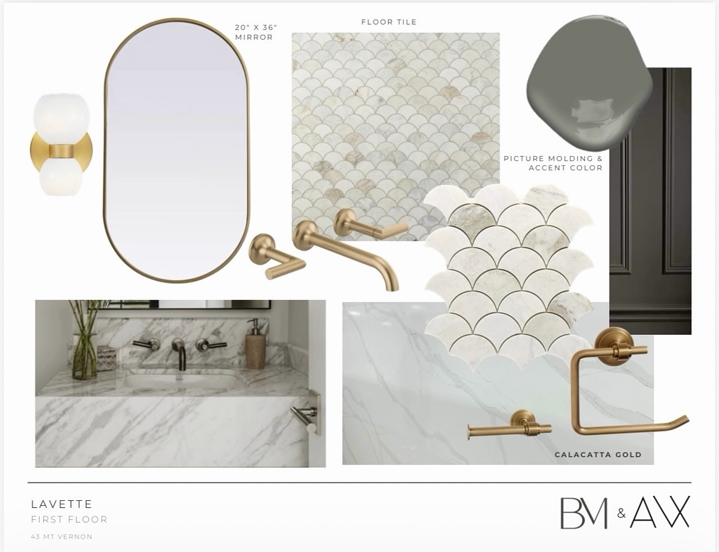 Kitchen and bath selection packages for our Mt Vernon project✨ Link in bio to view our portfolio and see how this project came out! #interiordesign #transitionaldesign #remodel #designselection #designmaterials #kitchendesıgn #bathroomdesigns