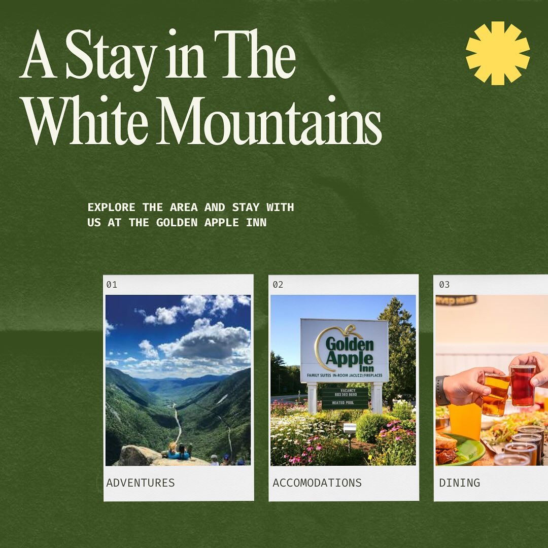 We’ve got it all! Come stay with us at the Golden Apple!
#visitmwv
Book Us Today!
Call 📞 603-383-9680
Or
Go to ➡️ www.goldenappleinn.com