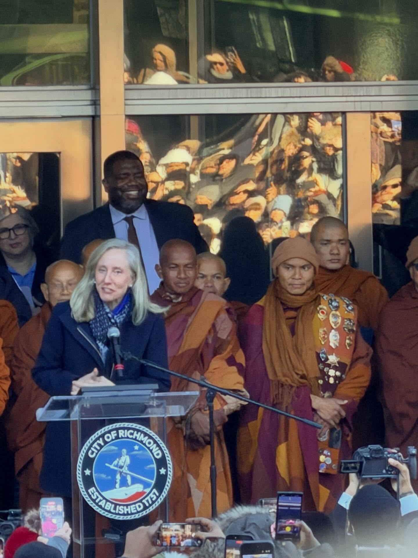 My wife and I had the opportunity to see the Venerable Monks at Richmond City Hall and our county! How lucky we were to have them in our community! The experience was electrifying, peaceful and deeply felt. Their message and presence is about creating peace within and that creates peace around us.
My wife and a dear friend walked six miles with the monks. Our friend’s partner (also our dear friend) and me were the pit crew. As I was leaving the parking area, the traffic was heavy as cars left after the monks had passed. I tried to move forward using the “zipper” method - one car from each lane. One car was not appreciating that method so I said loudly and aggressively with my windows closed to the individual, “It’s the zipper method, man! PEACE!”
Well, how quickly I lost the message of the monks! That night, I could feel the residue of that moment around my body. I did an energy practice to clear what no longer served my highest good from my actions, and asked to remove my negative impact from the individual. Any form of aggression- no matter how small or justified it feels- is still energy I send to another person and into the world. We live in a world where aggression can feel necessary: to protect, to prove a point, to hold boundaries. I continue to pay close attention to my actions and intentionally cultivate more patience, peace and compassion because I know those are my areas of growth. I am a warrior at heart and I’m learning that warriors can be peaceful most of the time - and have profound impact. There are moments needed for strong warrior energy, but these moments are more rare than we practice. I’m deeply grateful to the Venerable Monks for them walking for peace, for spreading light within our hearts and spirit, and for creating space for reflection and practice. May peace be with us all. ❤️ #walkforpeace2026 #walkforpeace