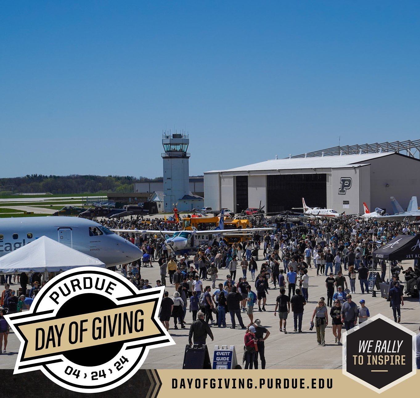 Today is #PurdueDayofGiving! 📣 Use the link in our bio to help Purdue Aviation Day soar to new heights 🚂✈️ 📸: @will.j.kim_