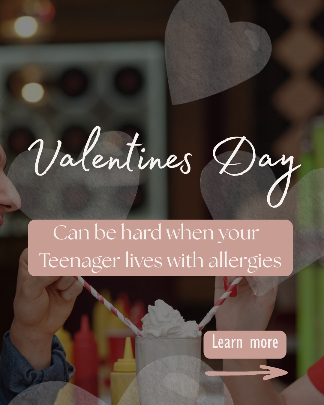 Valentine’s Day can be a difficult time for teenagers living with allergies, and for the parents supporting them.
Moments that they want to feel light or exciting often involve food, dating, and social expectations. For teens managing allergies, this can quietly increase anxiety, self-consciousness, and the pressure to cope independently. For parents, it can bring a familiar background worry that’s hard to switch off.
You might notice avoidance, increased reassurance-seeking, irritability, or withdrawal. These are often signs of stress and a response to the ongoing uncertainty allergies can bring.
Support is about helping teens feel understood and emotionally safe as they build confidence and independence.
Emotional support is an important part of allergy care, especially during milestones like this.
Save this post for Valentine’s Day and beyond.