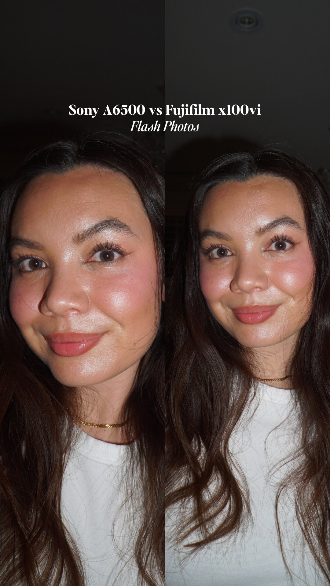 Comparing flash photos on my APSC sensor cameras: the fujifilm x100vi and the Sony A6500