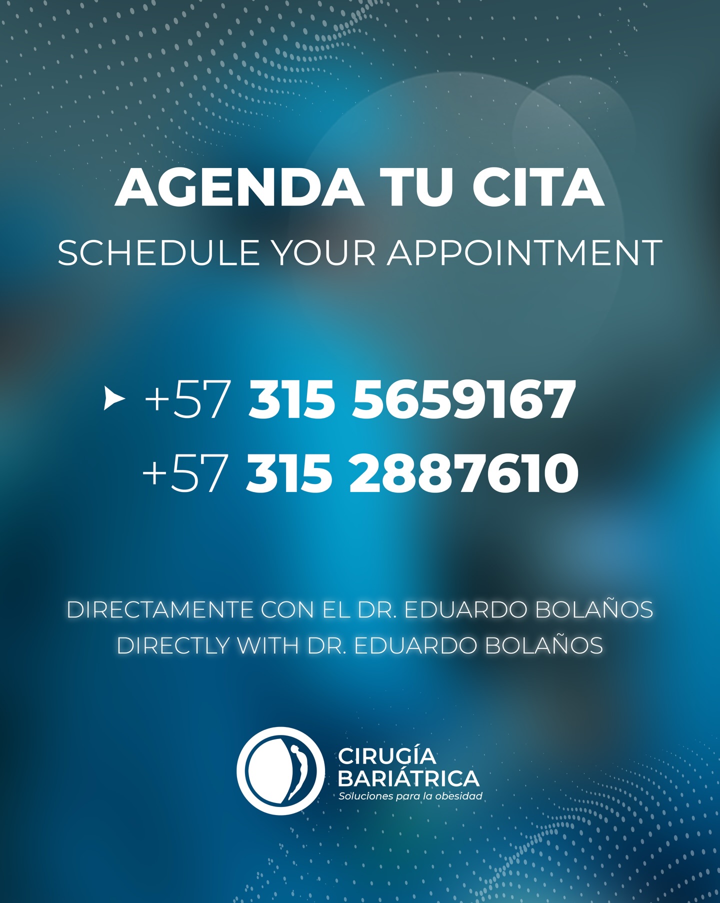 Tu transformación comienza con una decisión.
Agenda tu cita directamente con el Dr. Eduardo Bolaños y da el primer paso hacia una mejor calidad de vida, salud y bienestar.
Estamos para acompañarte en cada etapa del proceso. 💙
#bariatric #bypass #weightlosssurgery #bajardepeso #bariatrica