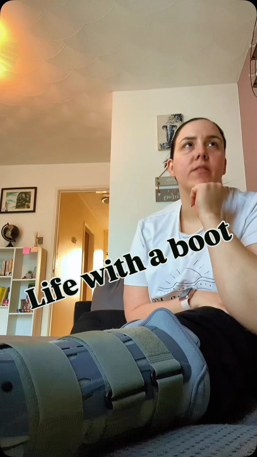 Life lately feels like: just get through this week… then the next… then the next. One step (boot) at a time 🤍 #bootlife #achillesrecovery #achillesinjury