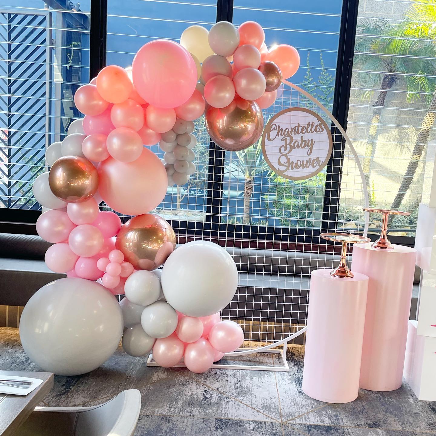 Baby shower bliss! Gorgeous set up @hotelgosford
@partymamma -plinths, baby blocks and cake stands
@maccreationsau - custom signage
@belles_decorations_by_design -balloons and mesh wall hire. #colourpop #partyinspiration #partydecorations #birthday #birthdaydecoration #decoration
#balloons #balloongarland #balloondecor
#balloon #balloondecor #balloongarland #balloonart #balloondecorations #balloondecoration #sydneytalent #centralcoastballoons #organicgarland #organicballoongarland
