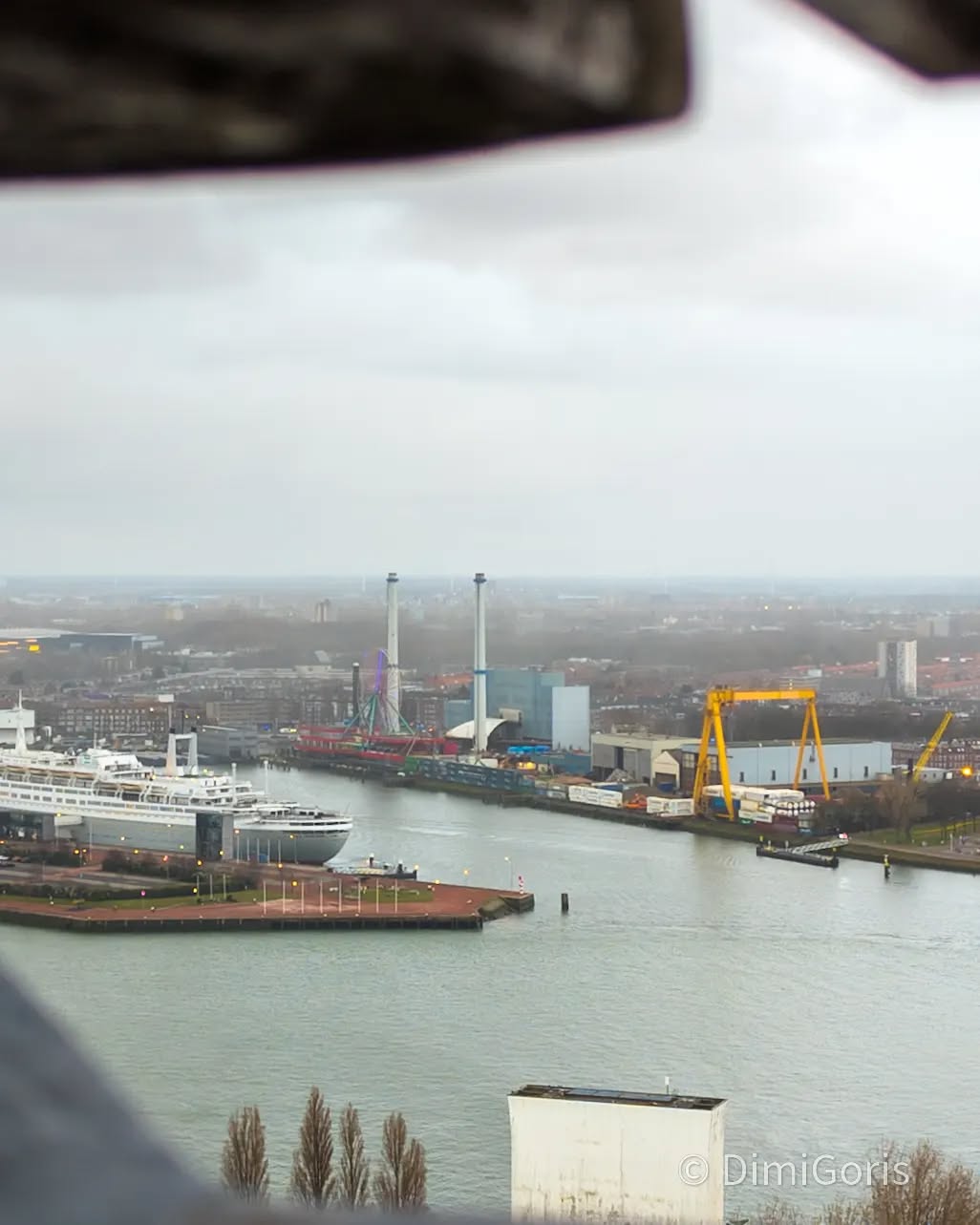 🛳️ Rotterdam view 📸 #boat #europe #rotterdam #netherlands🇳🇱 #highup #360view #mobilephotography #nofilter #water