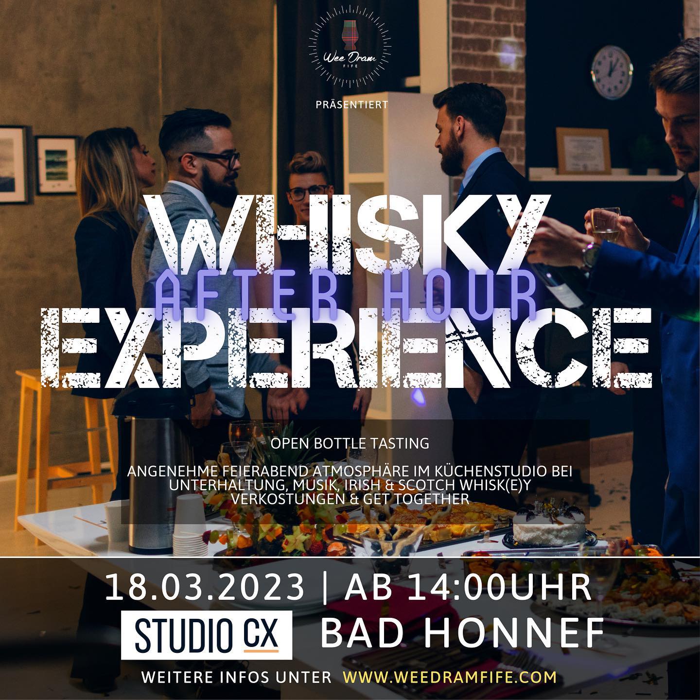 🇩🇪AfterHour-OpenBottle Tasting - bei angenehmer Feierabend Atmosphäre im Küchenstudio mit Unterhaltung, Musik, Irish & Scotch Whisk(e)y Verkostungen & Get Together. Link in Bio.
* * *
🏴 AfterHour-OpenBottle tasting - in a pleasant after-work atmosphere in the kitchen studio with entertainment, music, Irish & Scotch Whisk(e)y tastings & get-together. Link in bio.
#whisky
#whiskey
#afterhour
#whiskyexperience
#weedramfife
#whiskyporn
#whiskygram