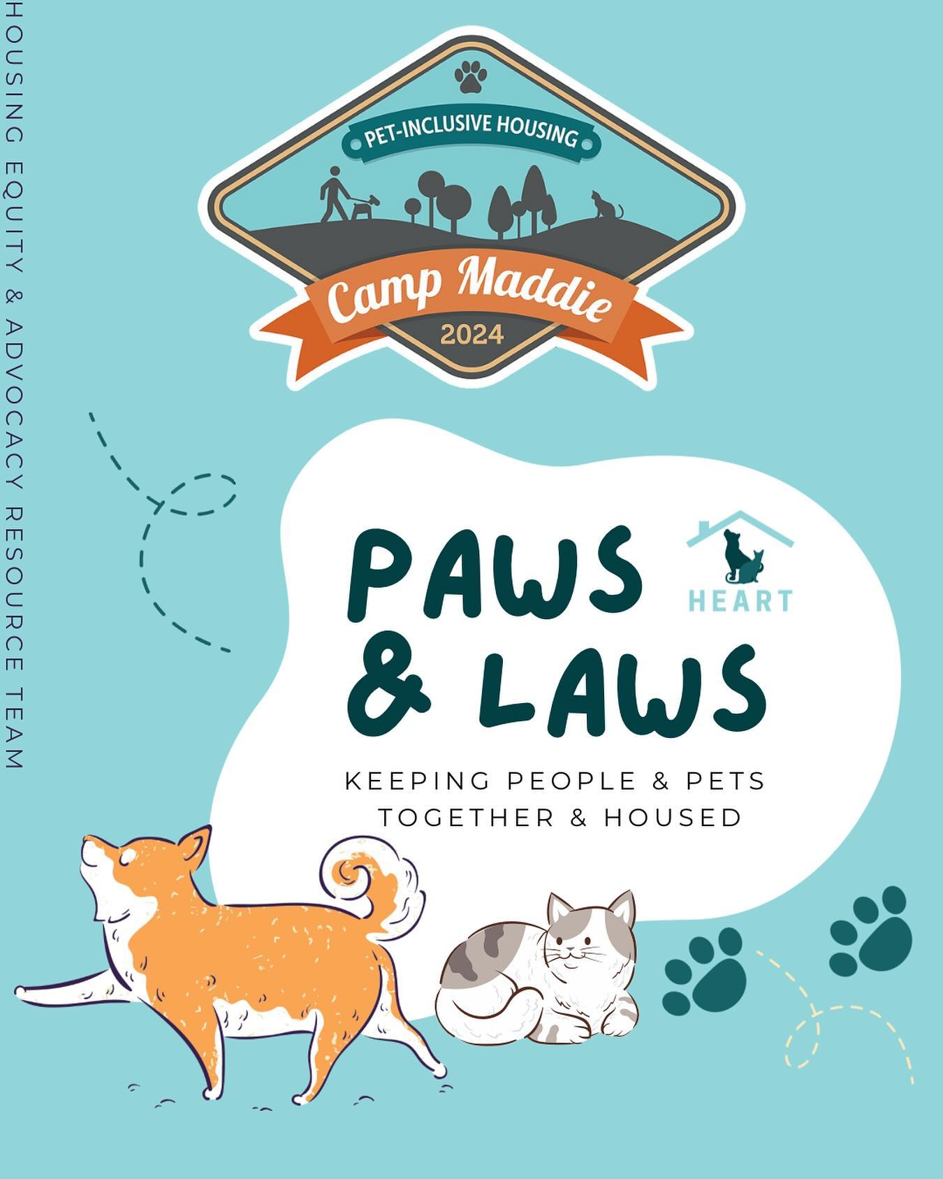 Join us at 11am PT on November 13th for Camp Maddie Pet-Inclusive Housing Symposium!
Our presentation will provide a brief overview of the legal protections for tenants with pets and the eviction process. We will also discuss data-driven practices and how they inform all areas of our programming from legal services to policy & advocacy, and community engagement.
Register at https://maddies.fund/CampMaddieHousing or the link in our bio!
#EducationandTraining #LawsandPublicPolicy #thankstomaddie #peopleandpets
