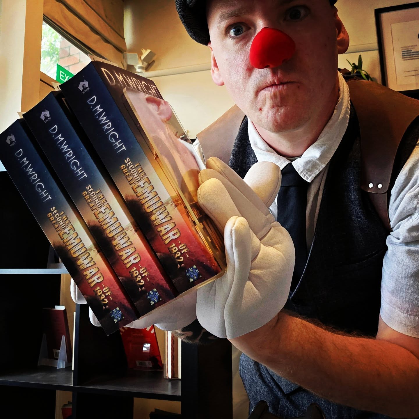 "THE SECOND GREAT EMU WAR OF 1932" by Australian Author D. M. Wright.
DMWproductionsAus.com (Best viewed on desktop version)
TIME IS TICKING...
After the collapse of the First Emu War, the bird population in the Campion district is only increasing.
Time is nearly up for the Federal Government to show its strength as Western Australia draws ever closer to is secession referendum.
Desperate for the soldiers to return to the battlefield, the farmers turn to the Opposition, which only escalates the political turmoil for the Minister for Defence.
With all but the farmers wanting their failure - and their own families wanting them home - the soldiers must also play the political game to see the war through to its completion.
WARS ARE FOUGHT AS MUCH IN PARLIAMENT AS THEY ARE ON THE BATTLEFIELD. D. M. WRIGHT MASTERFULLY CAPTURES THE FULL SPAN OF THE EMU WAR WITH DEPTH, SUSPENSE AND HEART.
Amazon.com/author/dmwright
DMWproductionsAus.com (Best viewed on desktop version)
#booktube #books #bookstagram #booksformen #clown