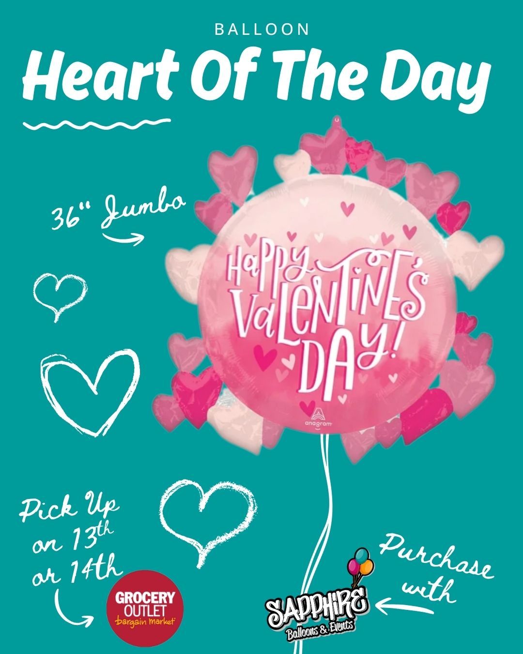 Todayās Heart of the Day is available for pre-sale š
Pre-order now and pick up at Mays Landing Grocery Outlet on February 13th or 14th, between 9amā6pm.
Limited quantities, fresh designs, and once pre-orders closeāitās gone.
Lock yours in and make Valentineās Day easy.
š Pick-up location: Mays Landing Grocery Outlet
š New Heart revealed every day at 6pm
#HeartOfTheDay
#ValentinesDayReady
#ShopLocalNJ
#MaysLanding
#ValentinesPreOrder
#BalloonLove
#SmallBusinessNJ
#ValentinesVibes