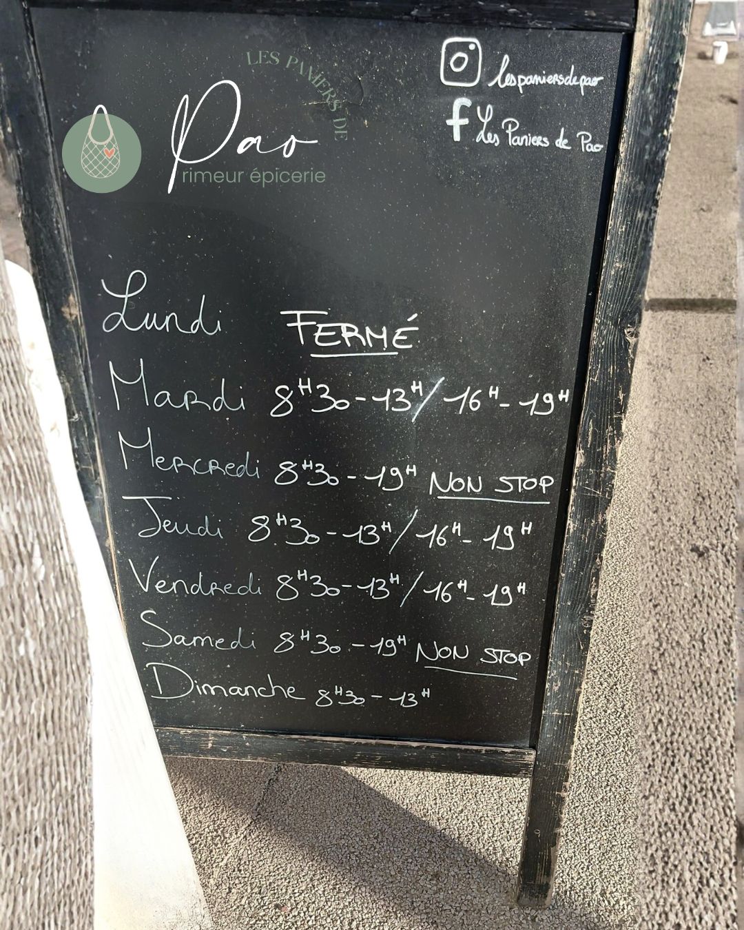 Bonne nouvelle ✨
Désormais, nous vous accueillons en continu le mercredi et le samedi !
👉 8h30 – 19h non-stop
Toujours des produits de qualité,
riches en saveurs et en découvertes...
avec encore plus de souplesse pour vous organiser.
Au plaisir de vous recevoir 🌿
#lespaniersdepao #commerceproximite #produitslocaux #jacou #epiceriefine #consommerlocal #montpellier