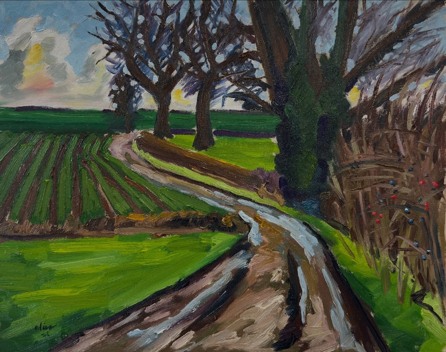 ‘The Muddy Path’
oil on calico
40 x 30 cm
#art #painting #oilpainting #landscape