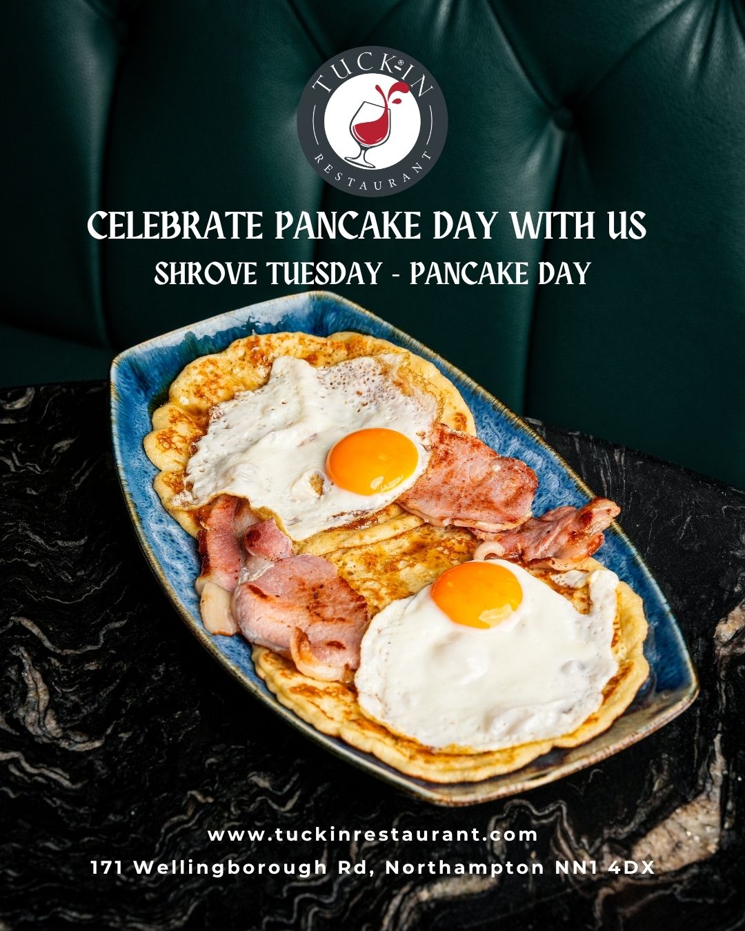 🥞✨ It’s Pancake Day at Tuck In Restaurant!
Celebrate Shrove Tuesday the delicious way — golden pancakes topped with perfectly cooked eggs, crispy bacon and rich flavours that make every bite unforgettable.
Whether you’re going sweet or savoury, today is the perfect excuse to stack it high and indulge.
Join us and make Pancake Day one to remember 🤍
📍 171 Wellingborough Rd, Northampton
🌐 www.tuckinrestaurant.com
#PancakeDay #ShroveTuesday #TuckInRestaurant #NorthamptonFood #NorthamptonEats #BrunchVibes #BreakfastLovers #FoodieUK #EggsAndBacon #BrunchTime #Pancakes