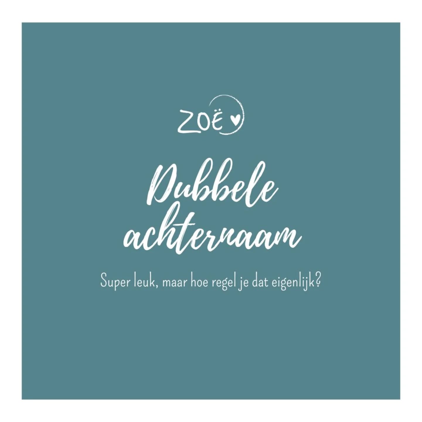 🖤 DUBBELE ACHTERNAAM 🖤
Tijdens de zwangerschap denken jullie natuurlijk hard na over een passende naam voor jullie kleintje, hierbij is het ook belangrijk om na te denken over de achternaam. Sinds een tijdje is het namelijk mogelijk om de kleine een dubbele achternaam te geven, zodat zowel de achternaam van de vader als die van de moeder wordt doorgegeven! 🥰
Belangrijk is om dit vóór de geboorte vast te leggen bij de gemeente als jullie dit wensen. Dit kan bijvoorbeeld bij de erkenning wanneer jullie samenwonend zijn, echter moeten getrouwde stellen of stellen met geregistreerd partnerschap hiervoor ook een afspraak bij de gemeente maken.
Regel je dit niet vóór de bevalling, dan kan de geboorteaangifte niet online geregeld worden en moeten jullie binnen drie werkdagen na de geboorte samen naar de gemeente om dit alsnog vast te laten leggen. Toch fijn om dat van tevoren geregeld te hebben! 👶🏻 De keuze van deze achternaam geldt dan automatisch ook voor jullie eventuele volgende kinderen ❤️
Liefs,
Team ZOË