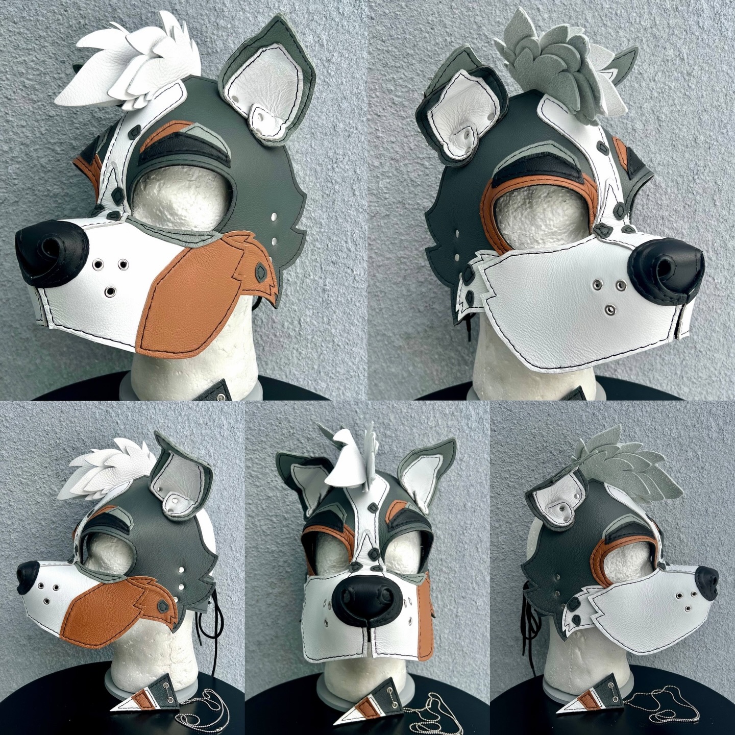 A custom Australian Shepherd hood with cool colours and markings, making it a stand out! 🔥
For RustledFluff
#scrapyardleather #scrapyardlthr #pupplay #furryfandom #furries