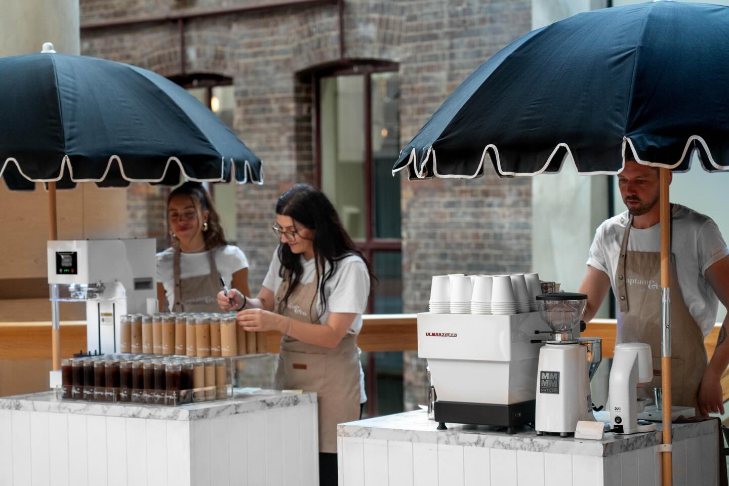 We provide luxury coffee cart hire for brand activations, corporate events, product launches, weddings and private functions across Sydney and Melbourne.
Every setup features a La Marzocco Linea Mini, commercial grinders, specialty-grade beans, and our own professionally trained baristas—because bad coffee ruins good events.
From high-end brand activations to large corporate catering, our carts are designed to look good, work fast, and serve exceptional coffee without compromise.
If you’re looking for a premium coffee cart, not a borrowed café table with a machine on top - you’re in the right place.
📍 Sydney & Melbourne
☕ Coffee carts | drinks carts | brand activations
🌐 Bookings via thecaptainandco.com
#CoffeeCartSydney #CoffeeCartMelbourne #CorporateCoffee #BrandActivation #EventCoffee