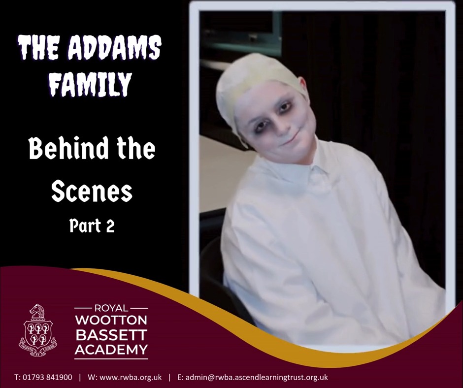 It’s a family affair!
Students from our ‘academy family’ worked hard last week to produce The Addams Family show.
It was a major success because everyone on the team, with their own creative talents and skills, pulled together to make this musical their own - the best of the best.
Here’s a little glimpse of ‘the family’ rehearsing ahead of the big week.
#RoyalWoottonBassett #RWB #RWBAcademy #RWBCommunity #RWBArts #WhatsOnWiltshire #WiltshireEvents #SupportLocal #AddamsFamily