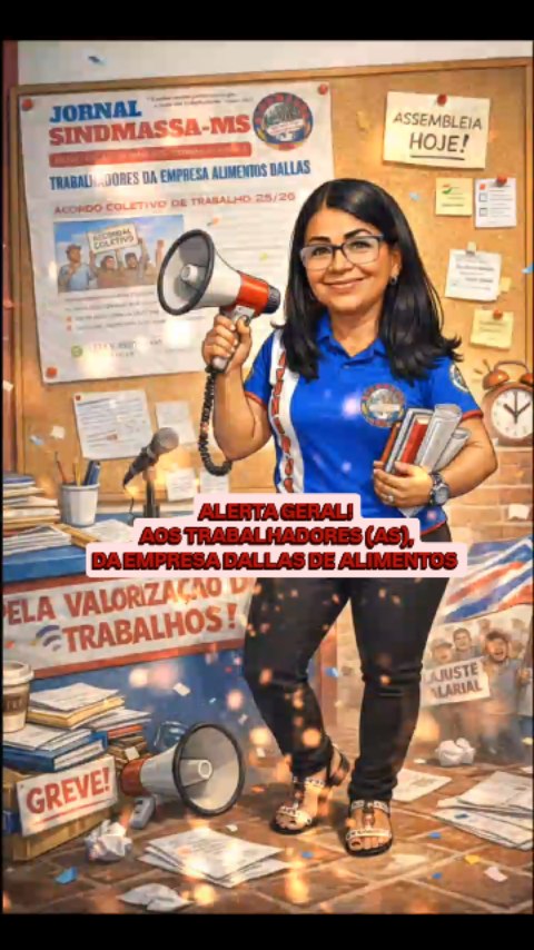 📢 SINDMASSA MS EM AÇÃO: Respeito não se pede, se impõe!
A diretoria do SINDMASSA MS reafirma seu compromisso inabalável com os trabalhadores da Dallas Alimentos, em Nova Alvorada do Sul. Após muita pressão e cobrança direta da nossa Diretora Local, Sra. Leia Santana, a empresa finalmente deu início às melhorias no bicicletário.
🛑 Nada além da obrigação!
É importante deixar claro: o que está sendo feito não é um "favor" da empresa, mas sim o cumprimento de uma obrigação básica de oferecer o mínimo de dignidade para quem faz a Dallas crescer.
O Sindicato exigiu e continuará em cima para que o trabalhador tenha proteção contra o sol e a chuva, além de segurança para seu meio de transporte.
⚠️ A luta continua e vai engrossar
O SINDMASSA MS, através da liderança da companheira Leia Santana, avisa à direção da Dallas: melhorar o bicicletário é apenas o começo.
Não adianta tentar "tapar o sol com a peneira" enquanto questões cruciais de segurança no trajeto externo e outras demandas da categoria seguem travadas.
"Estamos vigilantes e presentes.
A empresa tem sido resistente às nossas pautas, mas o SINDMASSA não recua. Se a Dallas acha que pode ignorar a voz do trabalhador, ela está muito enganada." — Leia Santana, Diretoria SINDMASSA MS.
🚨 O Alerta: Segurança no "Ir e Vir"
Embora as melhorias internas avancem, o Sindicato reforça que a segurança não pode parar no portão da empresa.
Continuamos cobrando da Dallas Alimentos uma articulação mais efetiva junto aos órgãos competentes do município de Nova Alvorada do Sul - MS.
A questão do acesso externo e do trajeto dos trabalhadores ainda apresenta riscos e é uma preocupação central do Sindicato. Segurança no trabalho também se faz no caminho!
"Melhorar o bicicletário é um passo importante, mas garantir que o trabalhador chegue e saia da empresa com vida e integridade física é nossa prioridade máxima." — Direção SINDMASSA MS.
#Bicicletário
#MobilidadeOperária
#SegurançaNoTrânsito
#IrEVirComSegurança
#SaúdeDoTrabalhador