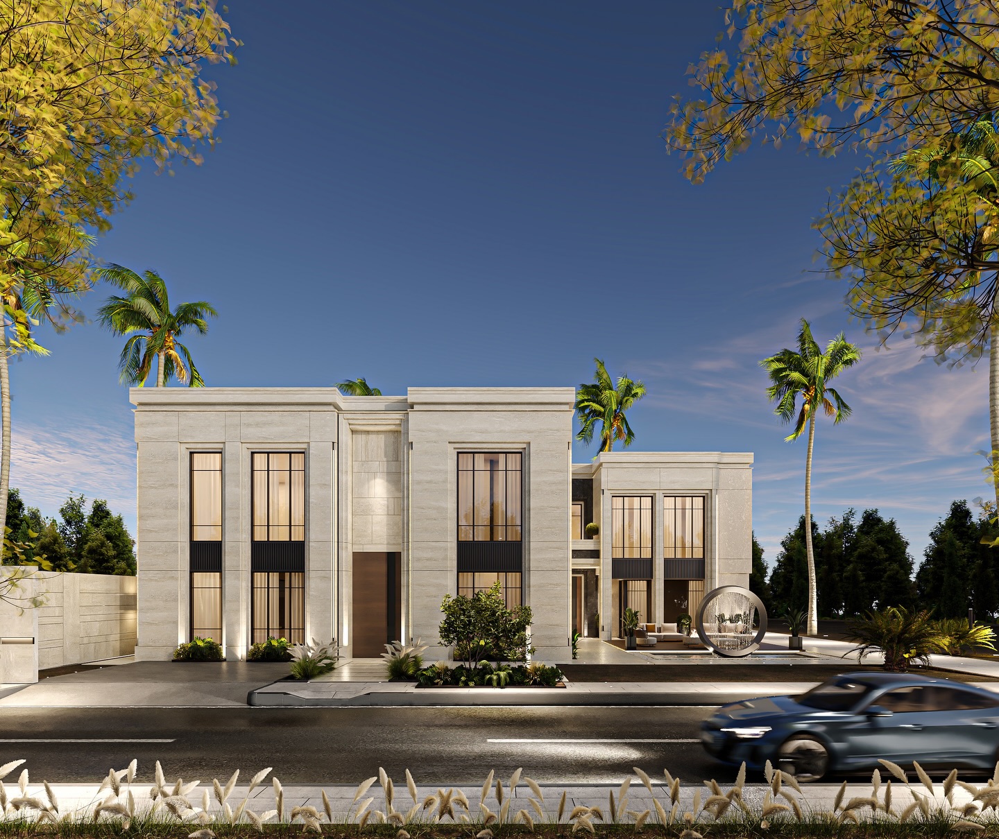 AL KHOBAR PRIVATE VILLA
Al Khobar, Saudi Arabia
Designed as a private sanctuary, this villa in Al Khobar balances architectural clarity with tactile luxury. Soft limestone volumes are framed by bronze detailing and expansive glazing, allowing light to shape every surface throughout the day.
The courtyard becomes the heart of the home, a composed outdoor living experience with warm timber decking, bespoke lounge seating, a sculptural water feature, and a fire element that anchors the space in quiet elegance.
Every proportion was studied.
Every line intentional.
Every material selected to age beautifully under the Saudi sun.
This is not just a residence, It is a curated lifestyle of calm, privacy, and understated sophistication.
Design by Maroon Architects
Al Khobar, KSA
#MaroonArchitects #AlKhobar #SaudiArchitecture #LuxuryVilla #ModernClassic KSAProjects CourtyardLiving ArchitectureDesign ContemporaryLuxury