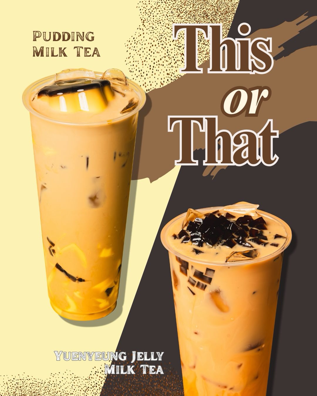 Which indulgence wins your heart? 🍹
Yuenyeung Jelly Milk Tea — a refined balance of coffee and tea with a bittersweet finish.
Pudding Milk Tea — silky, creamy comfort with a playful bite.
Two moods, one perfect sip.
Discover the full recipe on our website.