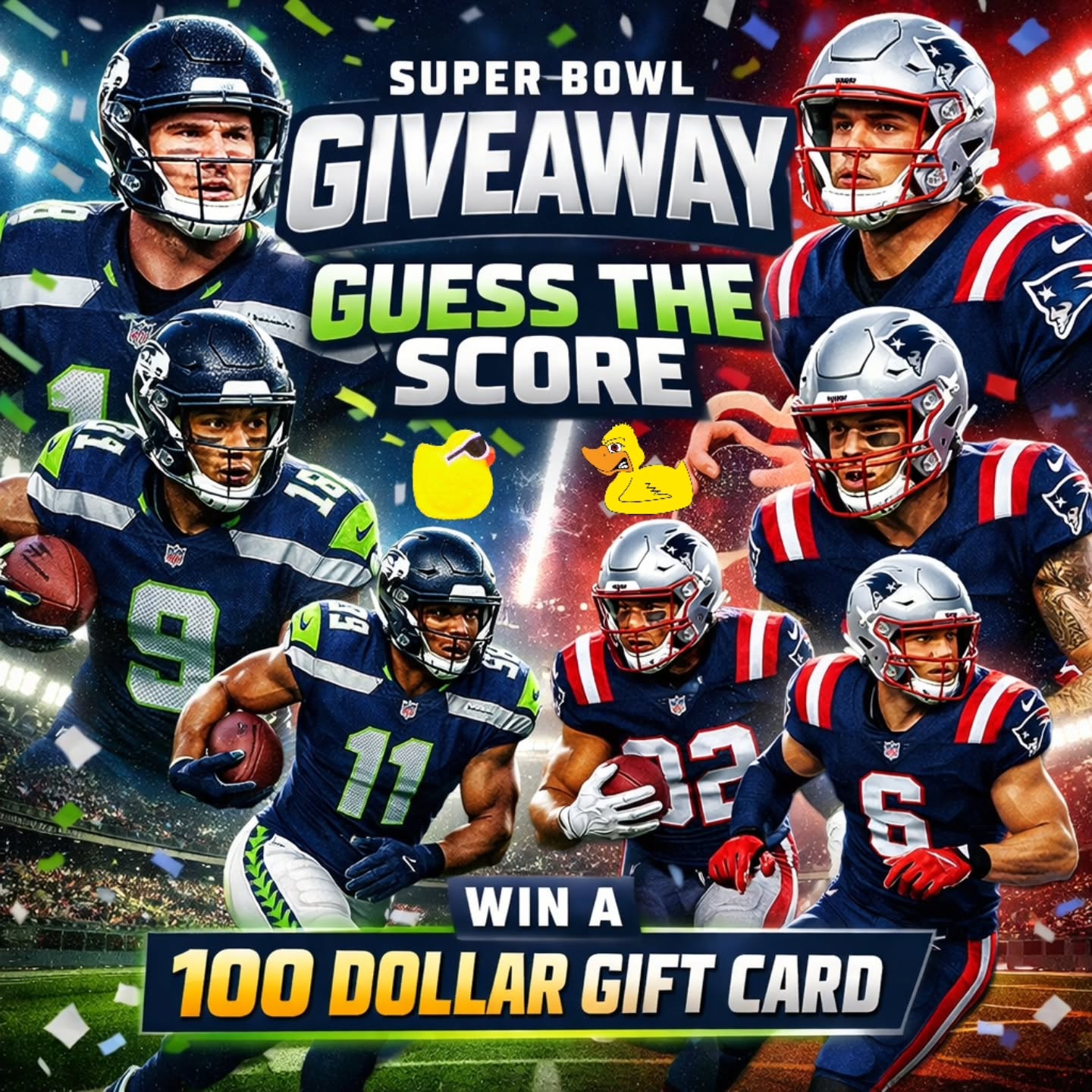 🐤 Guess the FINAL SCORE and you could snag a $100 Scrubber Duckys gift card 💸
Drop your score in the comments, follow @quickcleanbong, and let fate do its thing.
Wrong score = still watched football. Right score = legendary 🦆