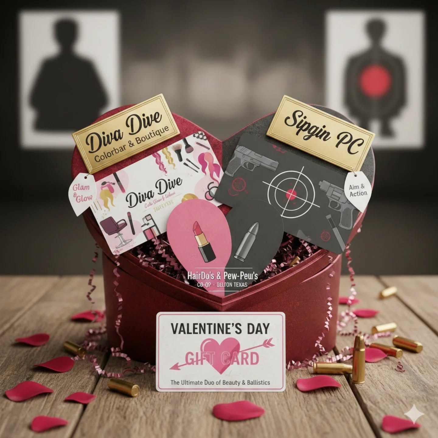 Finding the perfect Valentine’s gift is usually a struggle, but at Belton’s favorite co-op, we’ve made it easy to hit the bullseye. Whether they want a fresh glow-up or some fresh gear, we’ve got both sides of the coin covered!
🎯 Beauty & Ballistics: The Ultimate Duo
Why settle for just flowers when you can give them something they actually want? At HairDo's & Pew-Pew's, we’re bringing you the best of both worlds this Valentine’s Day.
💄 The Diva Side
Head over to @divadivecolorbar & Boutique for the ultimate pampering. From custom color services that turn heads to a curated resale boutique filled with hidden gems, it’s the perfect spot for anyone looking to refresh their look.
🔫 The Pew-Pew Side
Ready to lock and load? Sipgin PC handles the ballistics. Whether they are a seasoned pro or just getting started, our professional "Pew-Pew" services are top-tier and ready for action.
Give the Gift 🎁 of Choice
Not sure which way to aim? Grab a Gift Card! It’s the perfect way to say "I love you" while letting them choose their own adventure—be it a new hair transformation or a day on the range
📍 Find us 206 East loop 121 Belton, Texas
💖 Support Local. Stay Bold.
@sipgin_pc_llc
#smallbusiness #valentinesday #giftideas #giftcard #BeltonTexas
