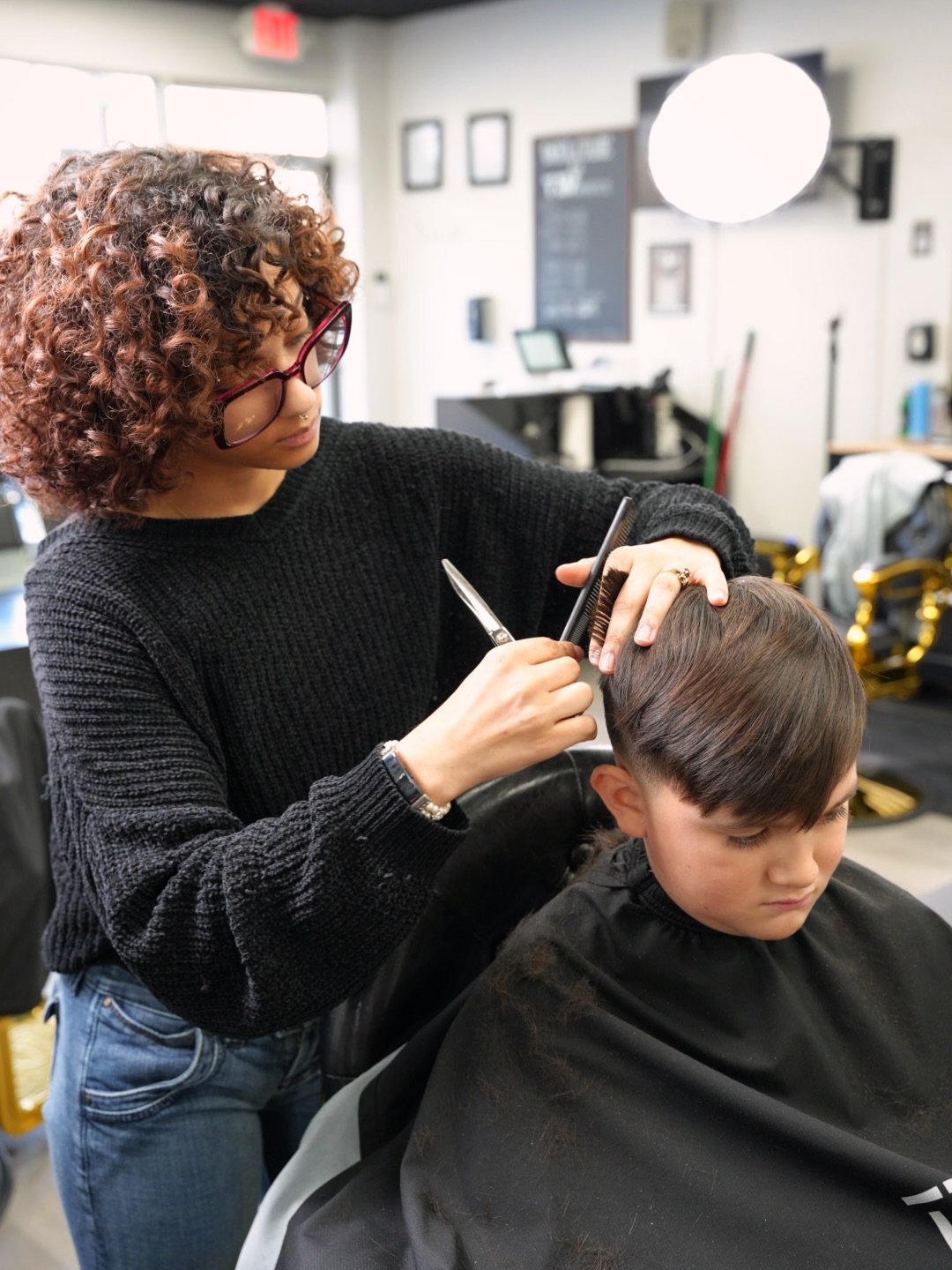 Amaya doing a clean kids cut! 🔥 #barber #hair #barbershop
