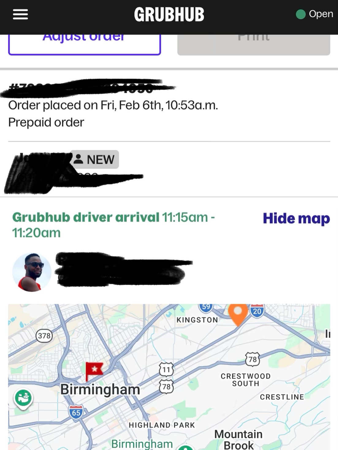 I used to deliver for @grubhubforrestaurants when they first started and yesterday we received our first order on the app🫶🏾☕️! Deliveries 🚚 from all sites is a blessing.