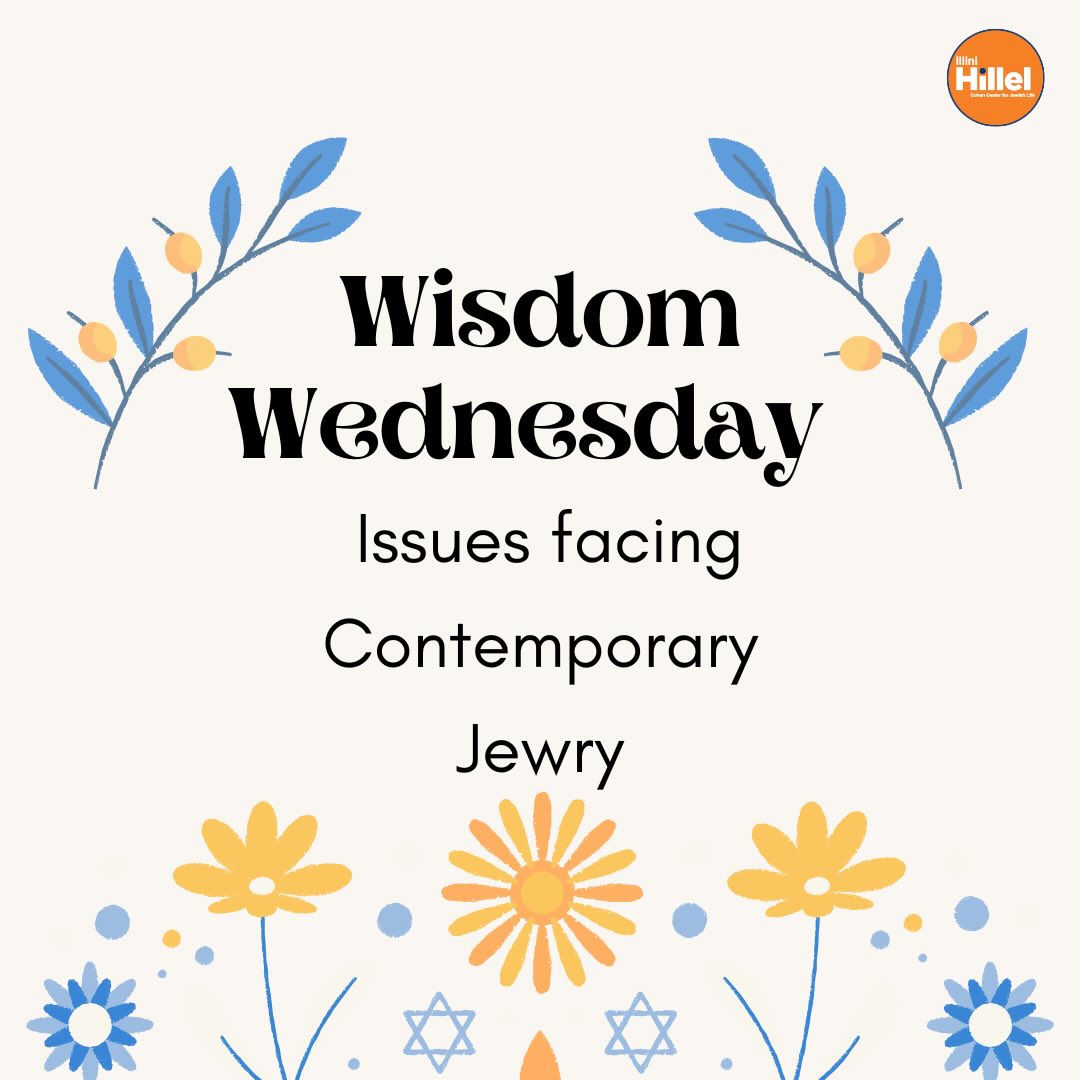 Illini Hillel’s topic of the week is issues facing contemporary Jewry. For Wisdom Wednesday, we are exploring two issues that American Jewish professionals have been talking about this year: Hope and Rabbis. The content from these slides come from studies conducted by @atrarabbis Atra: The Center for Rabbinic Innovation, and @m2ieje m2, the Institute for Jewish Experiential Education. The first study focuses exclusively on rabbis. The second focuses on Jewish educators. Share your thoughts about these findings in the comments or DMs. And if you’d like to know more, you can find the links to the full reports on the organizations’ websites.