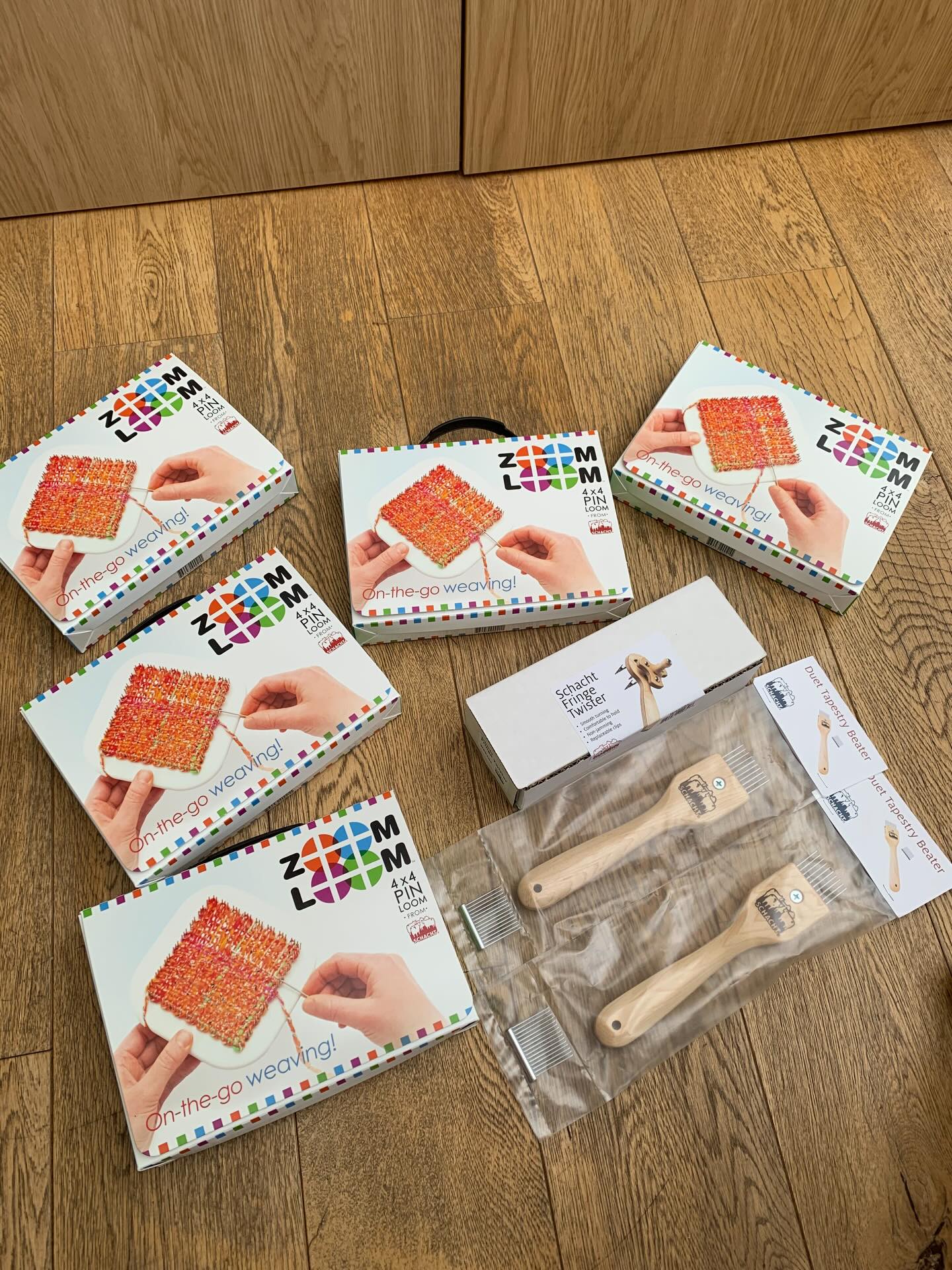 Latest delivery from @schacht_spindle_company just landed and I’m kind of obsessed 😍
Zoom looms, tapestry weaving beaters, a fringe twister, and the amazing Ultra Umbrella Swift (yes… with a counter!! 🙌). So much good stuff in one box.
Everything’s up on the website now — go take a peek! ✨🧶
#weavingtools #zoomloom #tapestryweaving #handweaving