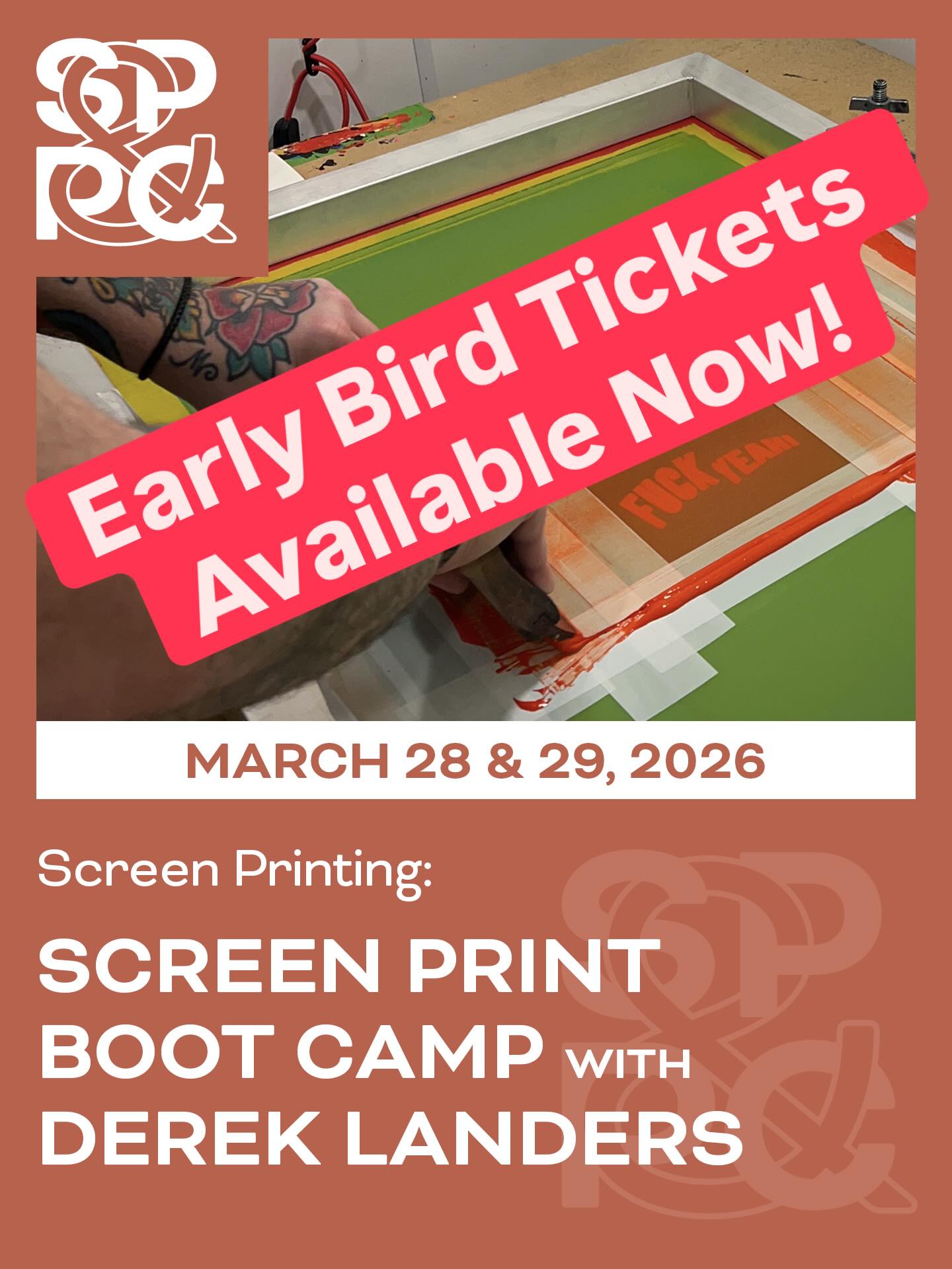 Early bird pricing available for the first 4 tickets! Don’t miss your chance to come get your hands inky and do some screen printing! Link to tickets in bio. #screenprint #earlybirdtickets
