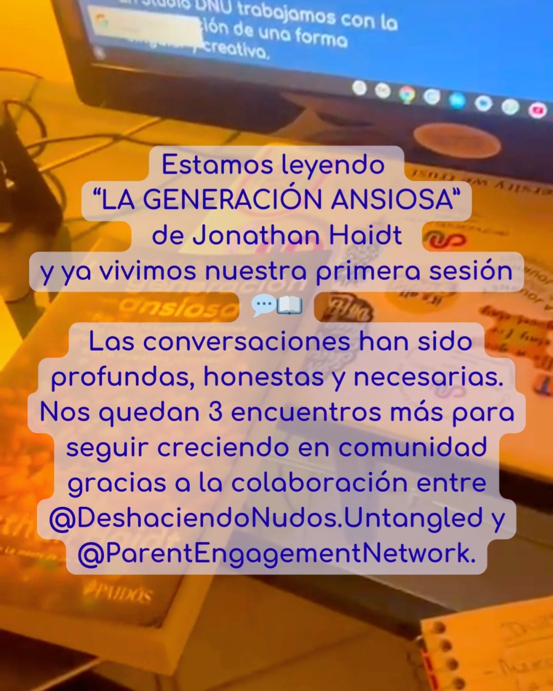En colaboración con
@parentengagementnetwork en
Deshaciendo nudos. untangled estamos trabajando para educarnos sobre temas que son importantes para nus niños y jóvenes.
La Academia Americana de Pediatría indica que un niño no debe estar expuesto a NINGUNA pantalla hasta después de los 3 años y a partir de ahí solo unos minutos al día.
Estás de acuerdo con que las redes sociales pueden hacer mucho daño en la autoestima de los jóvenes y pueden dañar su salud mental?
Te leo en comentarios!
#dnu #deshaciendonudos #grupolecturaa #saludmental #redessociales adolescenciasegura lageneracionansiosa
