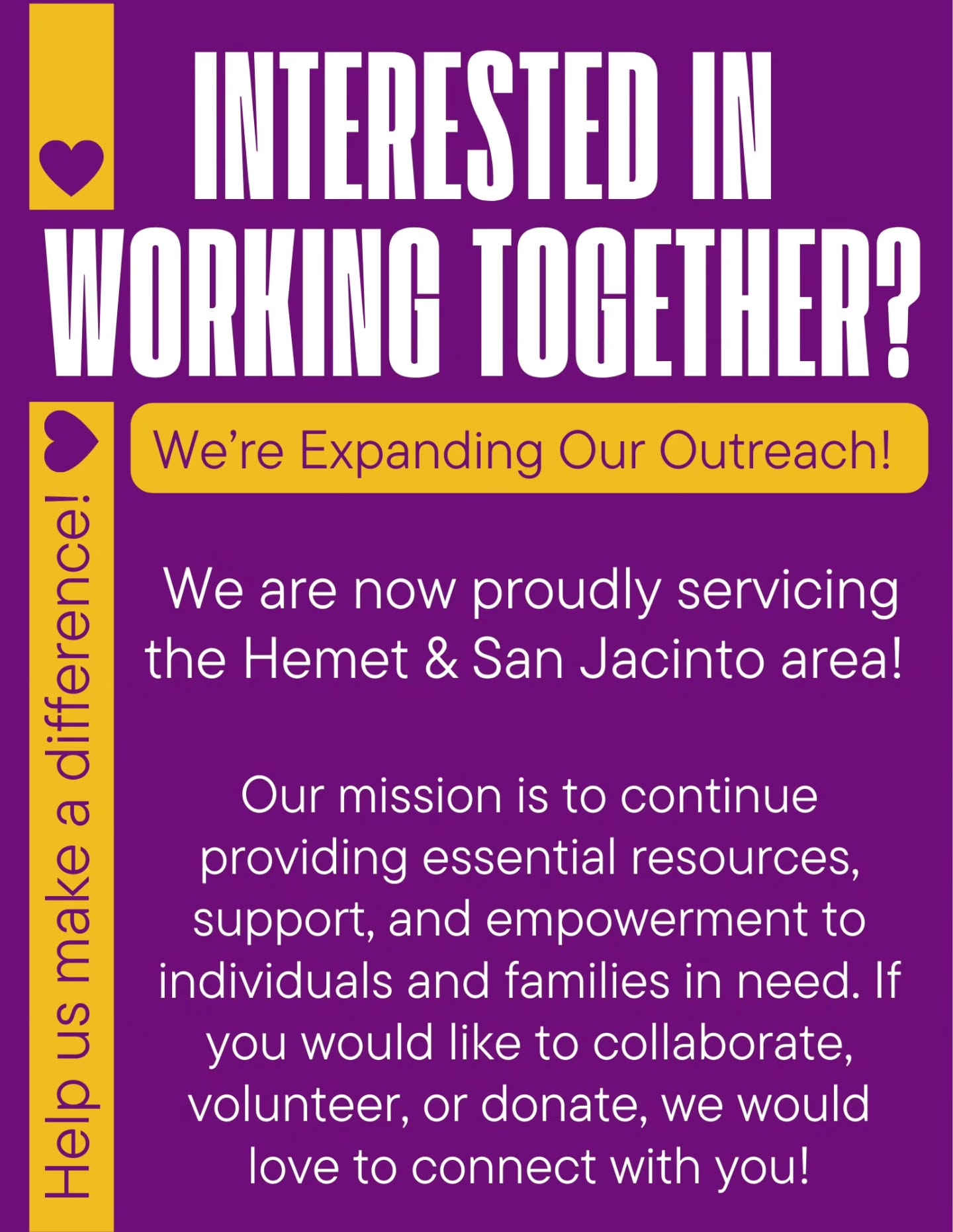 We would like to extend a heartfelt thank you to Porscha for taking the lead and helping us expand our reach into the Hemet and San Jacinto area. Your leadership, dedication, and willingness to step forward have allowed us to connect with even more members of the community who need support.
We are truly grateful for your commitment and partnership, and we look forward to continuing to serve together and making an even greater impact in the future. #CommunitySupport #Hemet #SanJacinto #ServingWithPurpose #BFRGFoundation