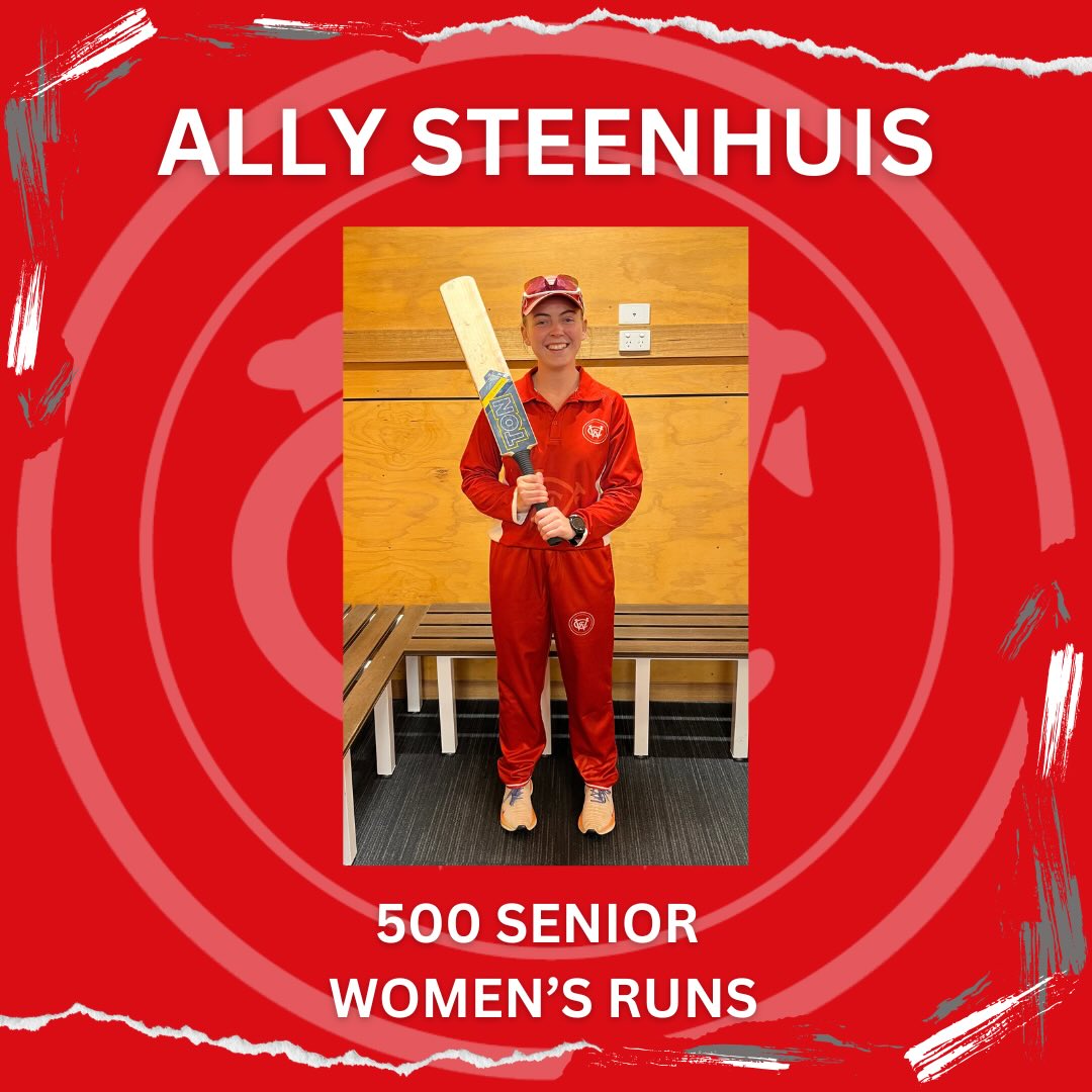 Congratulations to Ally Steenhuis who last night brought up 500 senior women’s runs!
Ally has been an unbelievable club person, especially with her dedication and commitment to the women’s program. Her leadership, work ethic and passion for the team helps set the standard for everyone around her.
As captain of our women’s side, Ally has led the girls to currently sit in second position on the ladder with just two rounds remaining this season.
Congratulations Ally, a well-deserved milestone!