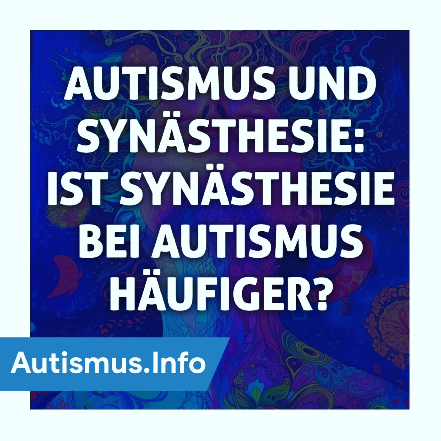Synästhesie kommt bei Personen im Autismus-Spektrum häufiger vor, obwohl #Synästhesie kein Symptom von #Autismus ist.
Der Begriff „Synästhesie“ beschreibt, dass bei Beanspruchung eines Sinnes ein weiterer Sinn parallel aktiviert wird.*1 Beim Hören von Tönen entsteht z.B. auch der Eindruck von Farbe oder Formen, was als Klang-Farb-Synästhesie bezeichnet wird.*1
Während Synästhesien nach aktuellem Forschungsstand bei ca. 4% aller Menschen vorkommt, weisen Studien zu Synästhesie bei Autismus darauf hin, dass autistische Menschen häufiger betroffen sind (zwischen 3,5 und 31%).*2*3*4
Trotzdem sollte der Eindruck vermieden werden, dass Synästhesie ein Symptom von Autismus sei. Zwar scheint es gewisse neurobiologische Grundlagen zu geben, welche bei Autismus und Synästhesie ähnlich sind (wie eine stärkere Vernetzung des Gehirns), doch erfüllen nur die wenigsten Synästhetiker die Kriterien für Autismus und umgekehrt.*3*4 Es besteht das Risiko, dass Personen mit Synästhesie fälschlicher Weise glauben, sie seien autistisch.
Besonders häufig ist übrigens die „Graphem-Farb-Synästhesie“, bei welcher Zahlen und Buchstaben in bestimmten Farben wahrgenommen werden.*1
Wie ist das bei euch?
#autism #actuallyautistic #autismawareness #autismusspektrum
*1 https://www.synaesthesie.org/de/synaesthesie#:~:text=Der%20Begriff%20%E2%80%9ESyn%C3%A4sthesie%E2%80%9C%2C%20also,%2DSyn%C3%A4sthesie%2Ffarbiges%20H%C3%B6ren).
*2 https://www.frontiersin.org/journals/human-neuroscience/articles/10.3389/fnhum.2013.00847/full
*3 https://ojs.library.illinois.edu/index.php/brainmatters/article/view/991
*4 https://royalsocietypublishing.org/doi/full/10.1098/rspb.2023.1888