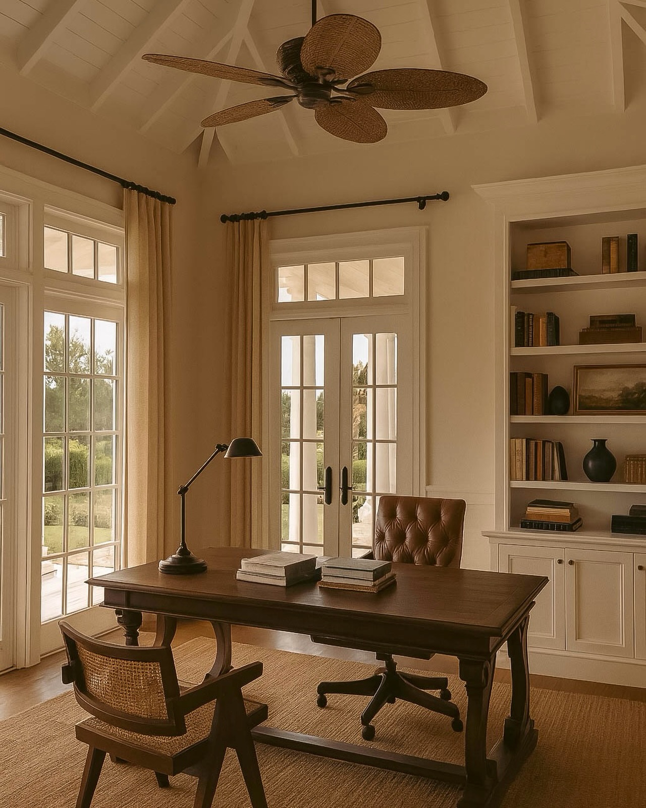 A study that reflects the home’s broader language, considered, calm and attuned to its coastal setting.