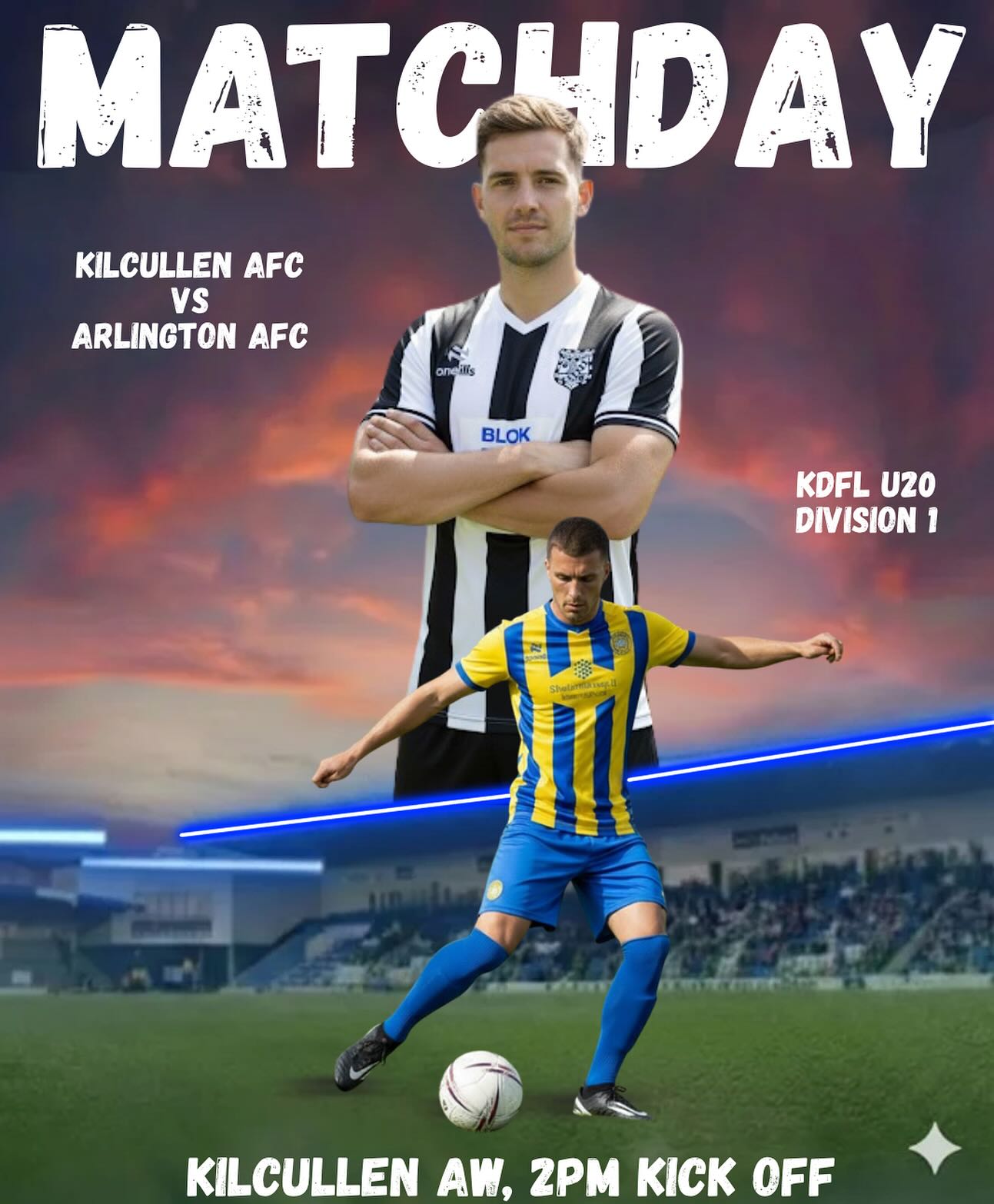 Live updates from today’s KDFL U20 Division 1 game between Kilcullen AFC and Arlington AFC Soccer Club