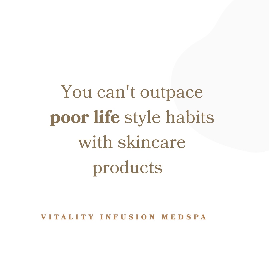 You can invest in the most expensive serums, facials, and treatments but if your daily habits are working against you, your skin will always struggle to keep up.
Your skin is your largest organ. Poor sleep, chronic stress, dehydration, smoking, excessive alcohol, and processed foods increase inflammation and oxidative stress in the body. That shows up as:
• Breakouts
• Dullness
• Premature aging
• Hyperpigmentation
• Slower healing
No topical products. When lifestyle and skincare work together, results are faster, longer-lasting, and more noticeable.
#SkincareRoutine
#SkinCareTips
#HealthySkin
#GlowUp
#GlassSkin