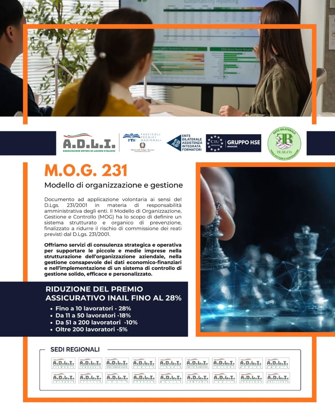 Sai cos’è il M.O.G. 231?
Forse non sapevi che, adottando un Modello di Organizzazione e Gestione (D.Lgs. 231/01), puoi ottenere una riduzione del premio INAIL fino al 20% per i tuoi dipendenti 💼📉
Vuoi sapere come fare e se la tua azienda può beneficiarne?
📩 Contattami in DM
📧 oppure via mail: ordiniestintechgroup@gmail.com
#sicurezzasullavoro #inail #riduzionepremioinail #tutelalavoratori #prevenzione