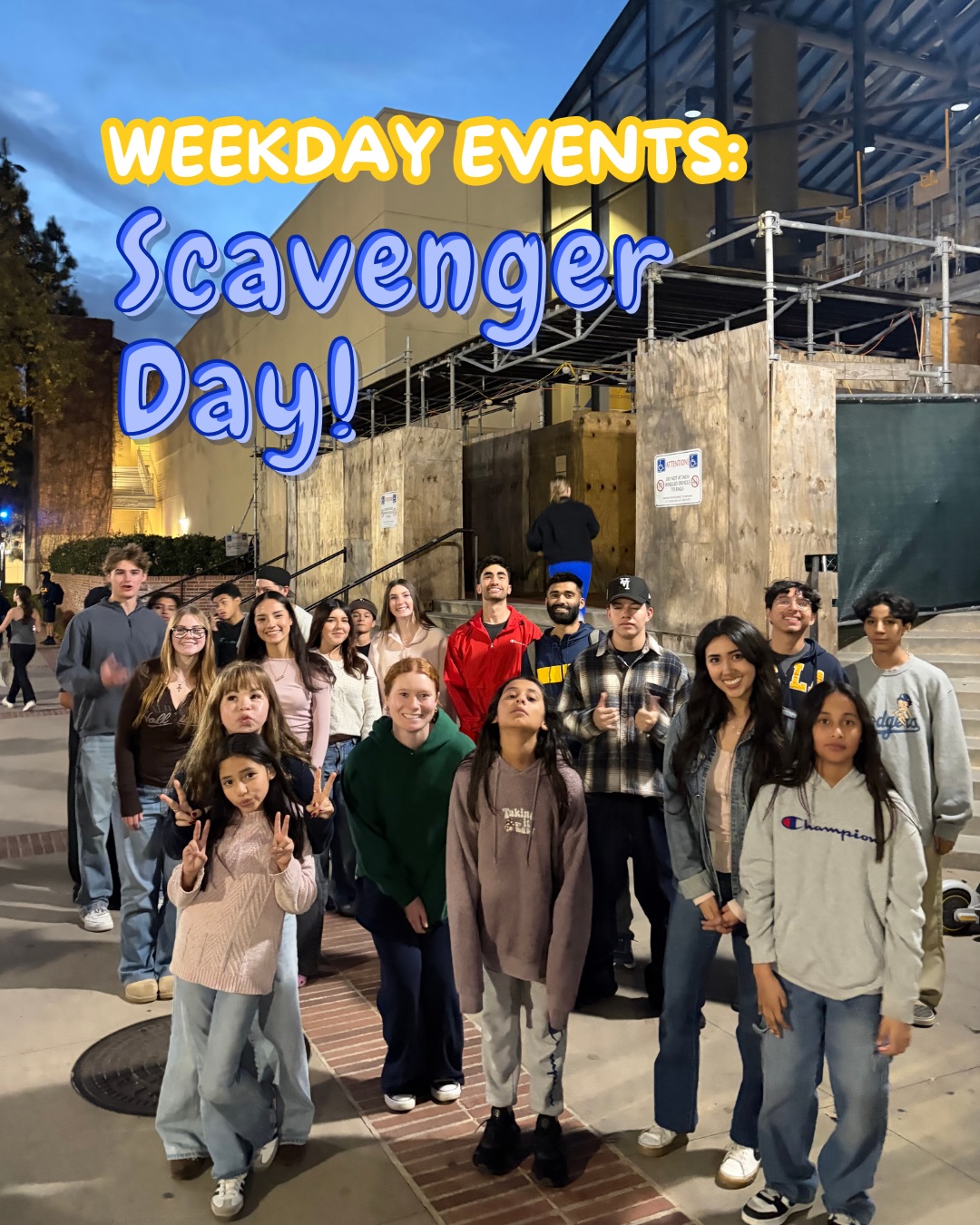 Mentorship’s second weekday event was Scavenger Day🧭!!! Mentees and mentors were split into groups and given riddles that lead them to different spots around UCLA📍