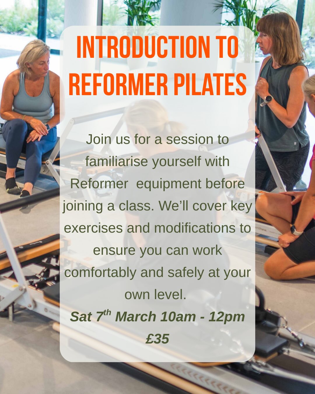 We know that joining a class can sometimes feel a bit overwhelming if you’re new to Pilates, the Reformer or returning to exercise - and we’d love to make that easier! 🥰
So, following the popularity of our Foundations course why not join us for this 2 hour introductory class, suitable for Beginners? In our time together we will:
😊 Explore the Reformer equipment so you can familiarise yourself with each individual component and their usual purpose, and also the props we use in class.
😊 Review common start positions, your instructor will offer individual feedback and adjustments to ensure you are able to work tension free and get the most from each exercise.
😊 Cover an introduction to the key Pilates principles.
😊 Work through a series of simple exercises to discover how the Reformer equipment can both support and challenge as you build greater strength and improve your mobility.
At the end of the class we will offer individual advice on the best next steps for you depending on your feedback and goals. This may include:
- Joining a suitable group class
- Joining our next 6 week Reformer Pilates Foundations course
- Book a private session to build confidence ahead of joining a group class, if desired
We’ll also be happy to offer a 10% discount on your first bundle of classes/private session!
Head to the website to book (under events) or link in Stories ⬆️
#reformerpilates #beginners #pilatesstudio